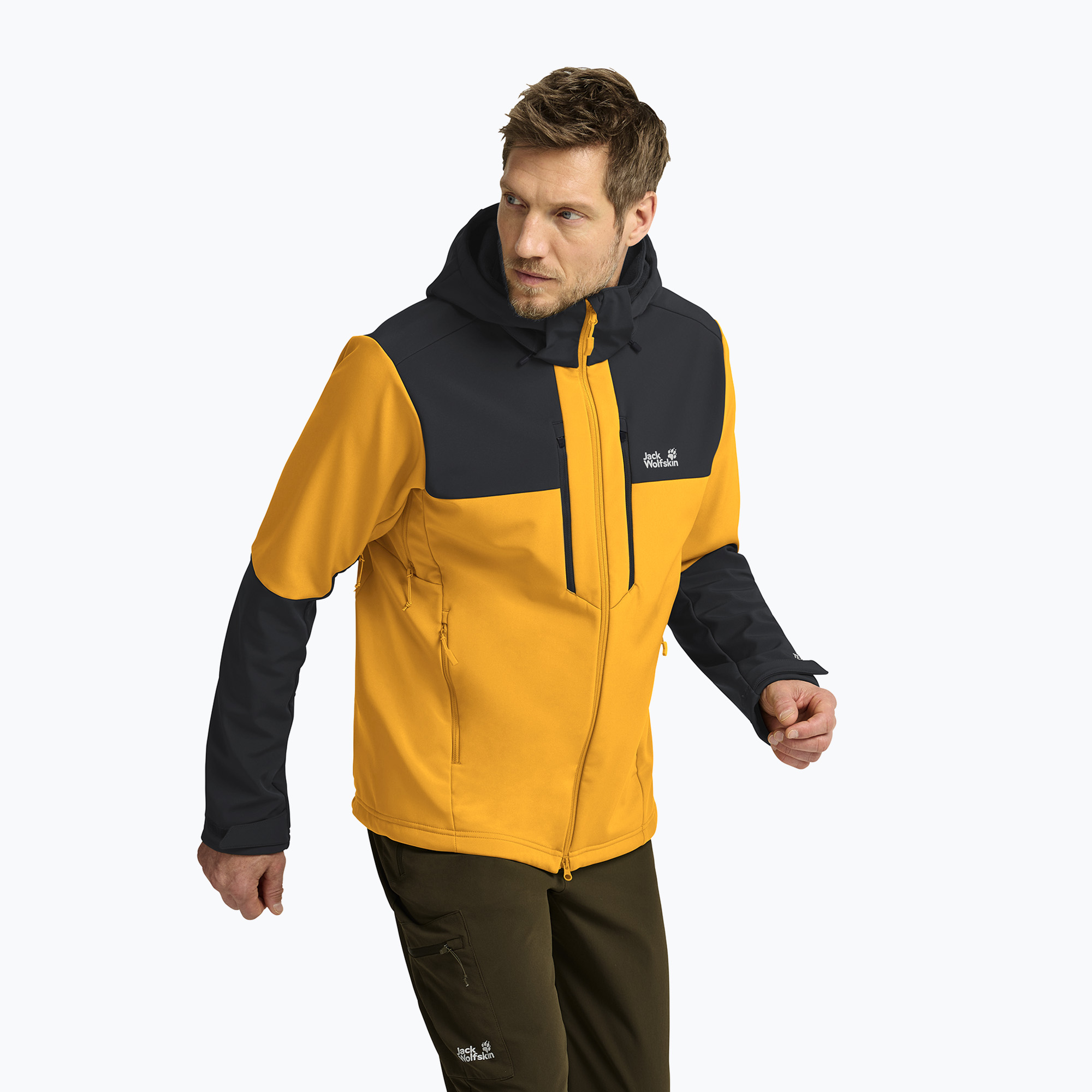 Мъжко ветроустойчиво яке Jack Wolfskin Jasper burly yellow jw