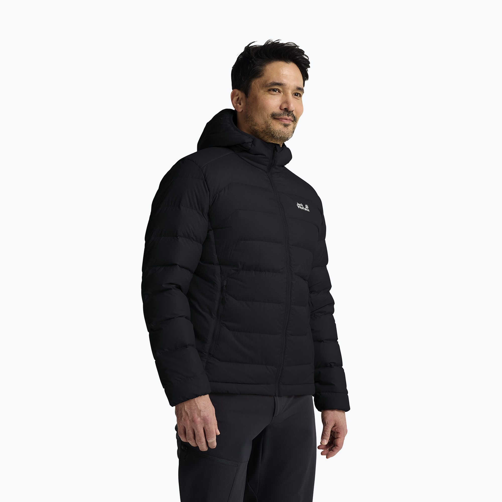 Мъжко пухено яке Jack Wolfskin Wild Pass Down Hoody black