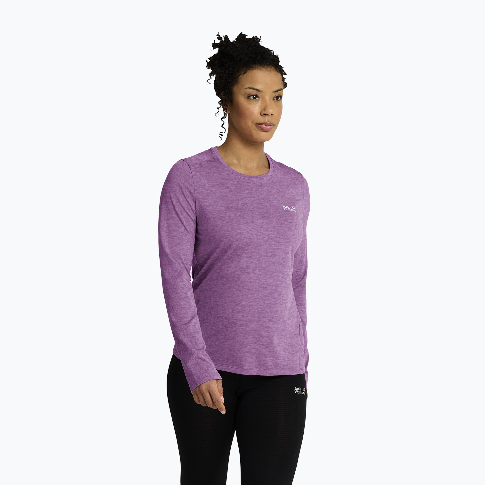 Dámske trekingové tričko longsleeve Jack Wolfskin Trail vivid orchid