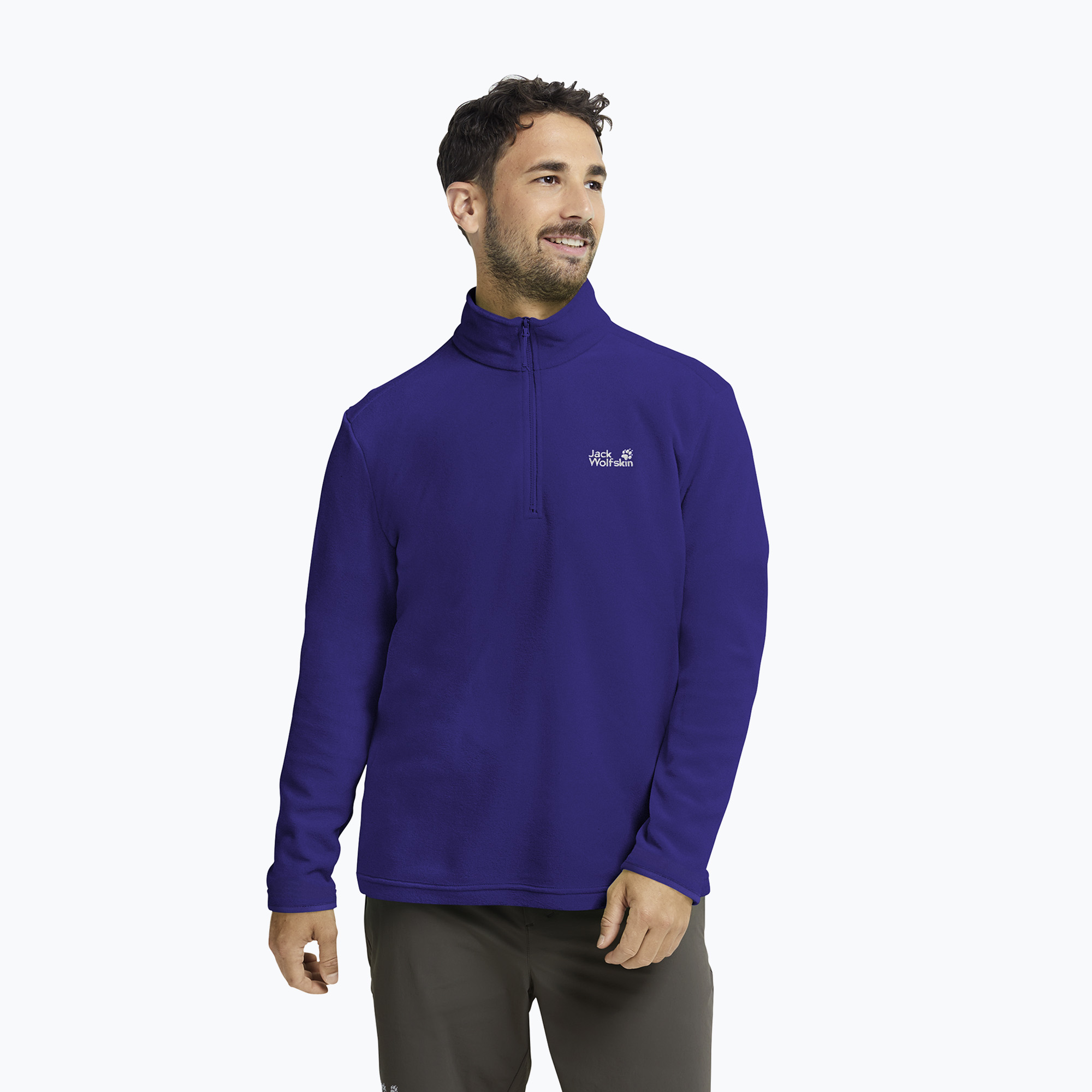 Мъжки поларен суитшърт Jack Wolfskin Taunus 100 Full Zip glow ink