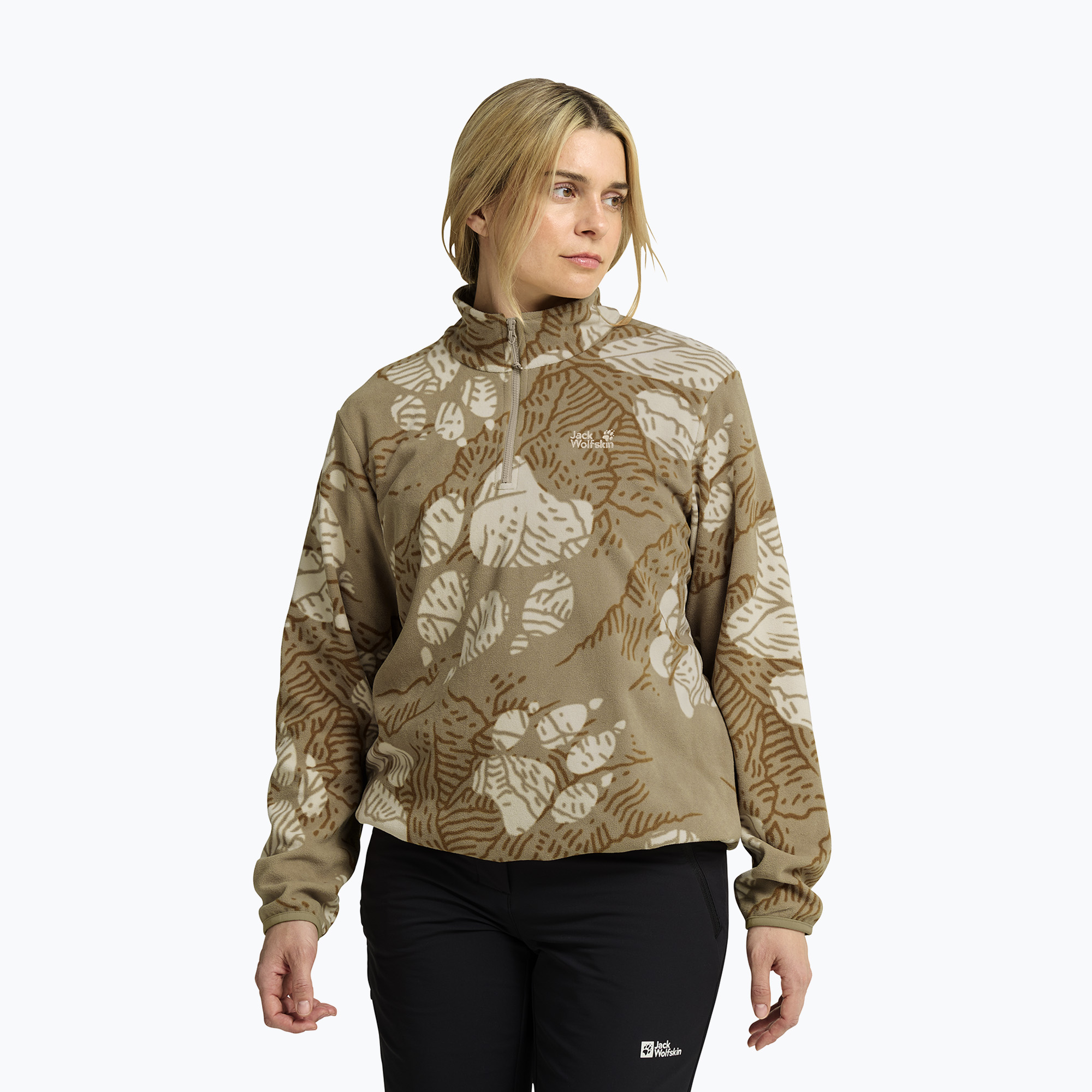 Дамски поларен суитшърт Jack Wolfskin Paw Era 100 Orint Half Zip paw hazel wood