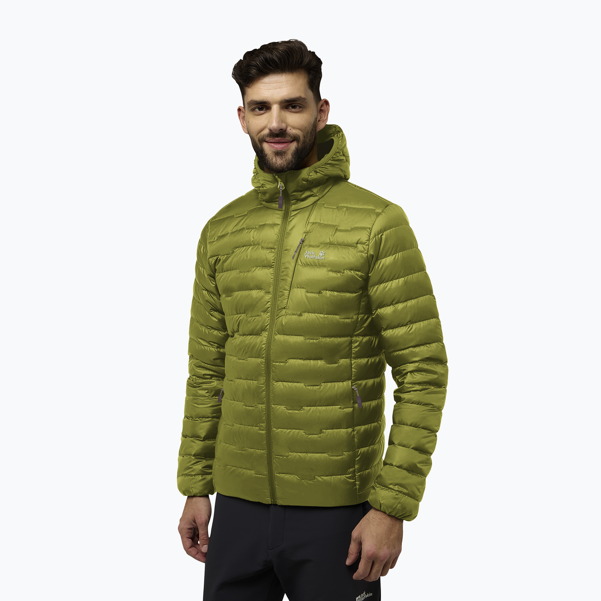 Мъжко пухено яке Jack Wolfskin Passamani Down Hoody khaki green