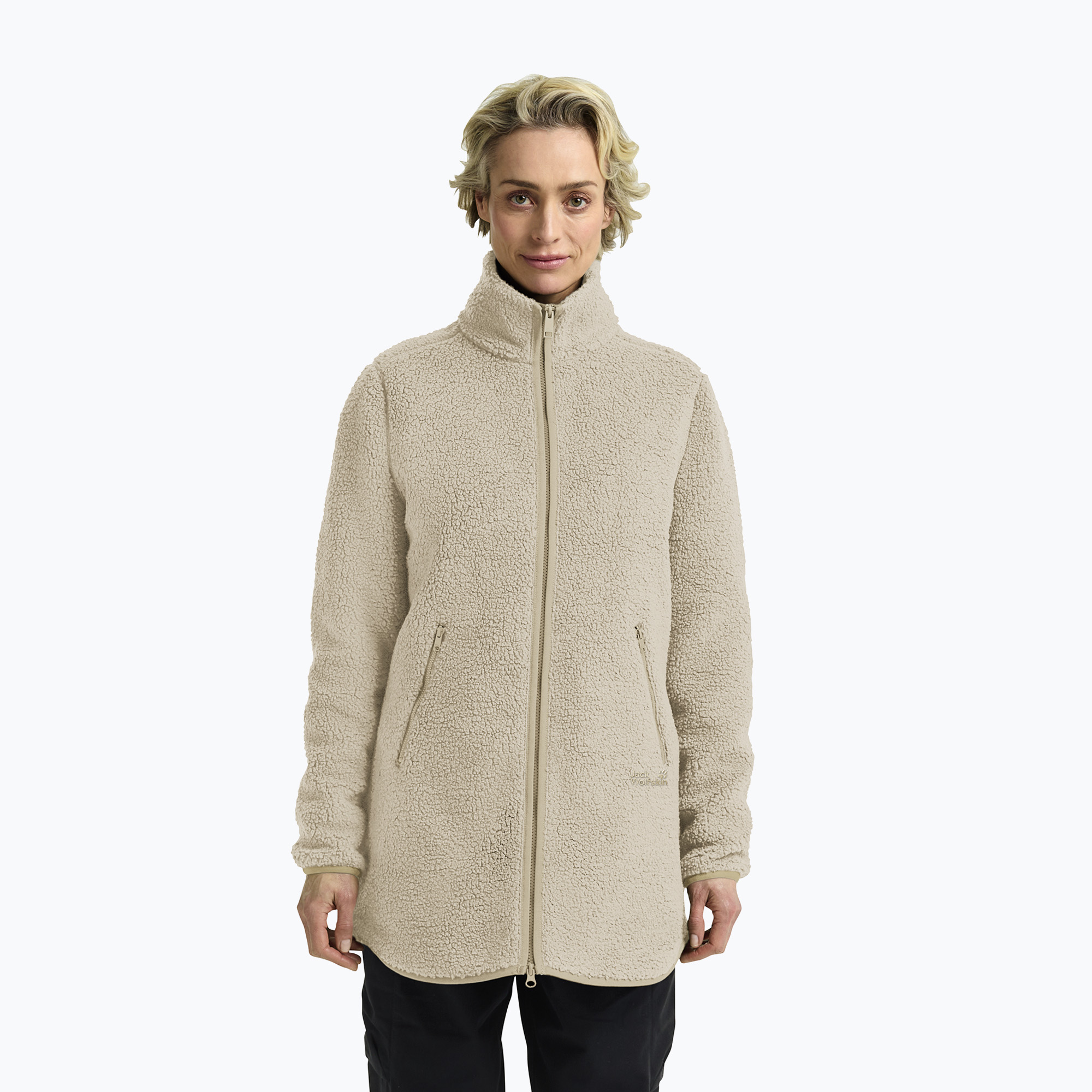 Дамски поларен суитшърт Jack Wolfskin High Curl Coat oyster