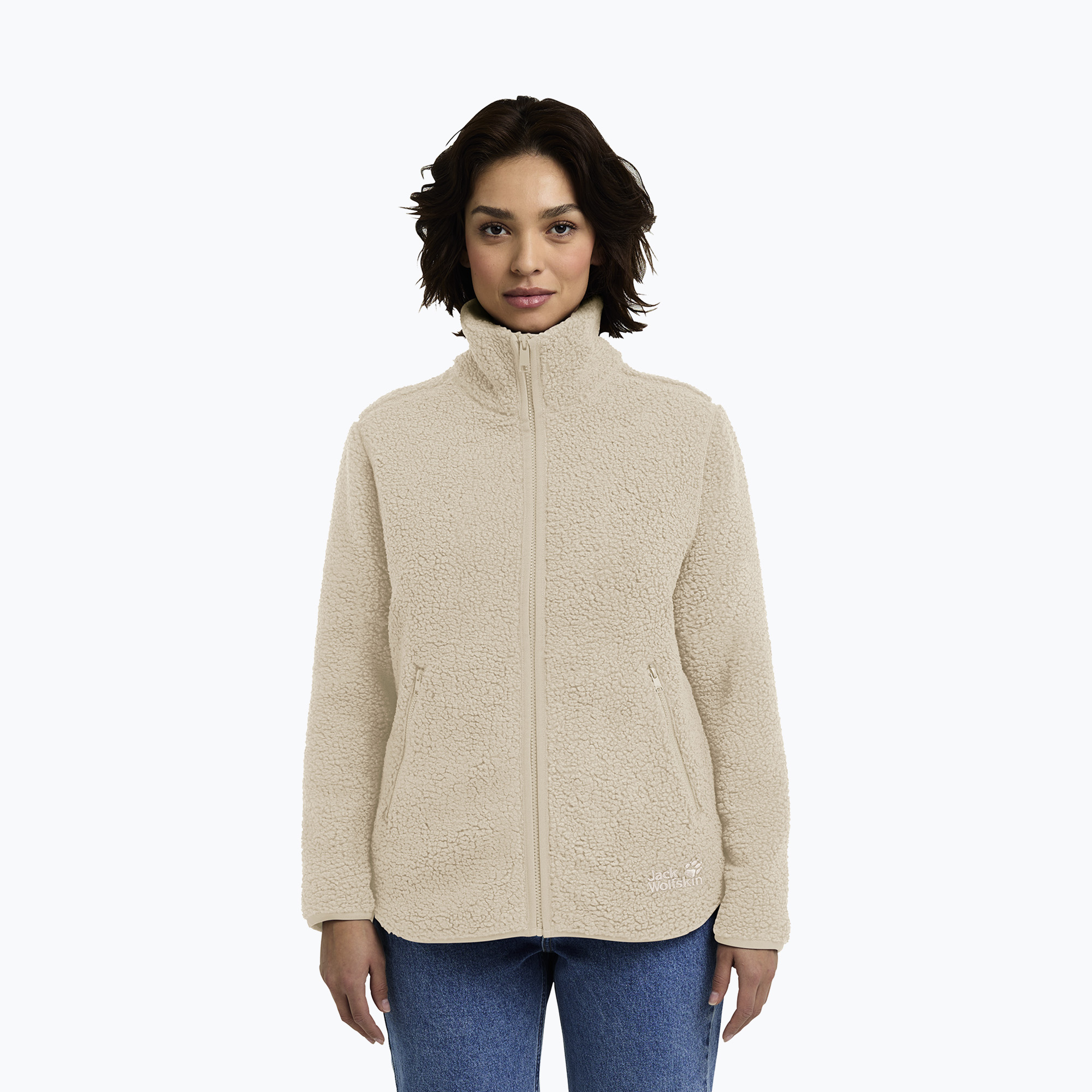 Bluză fleece pentru femei Jack Wolfskin High Curl oyster