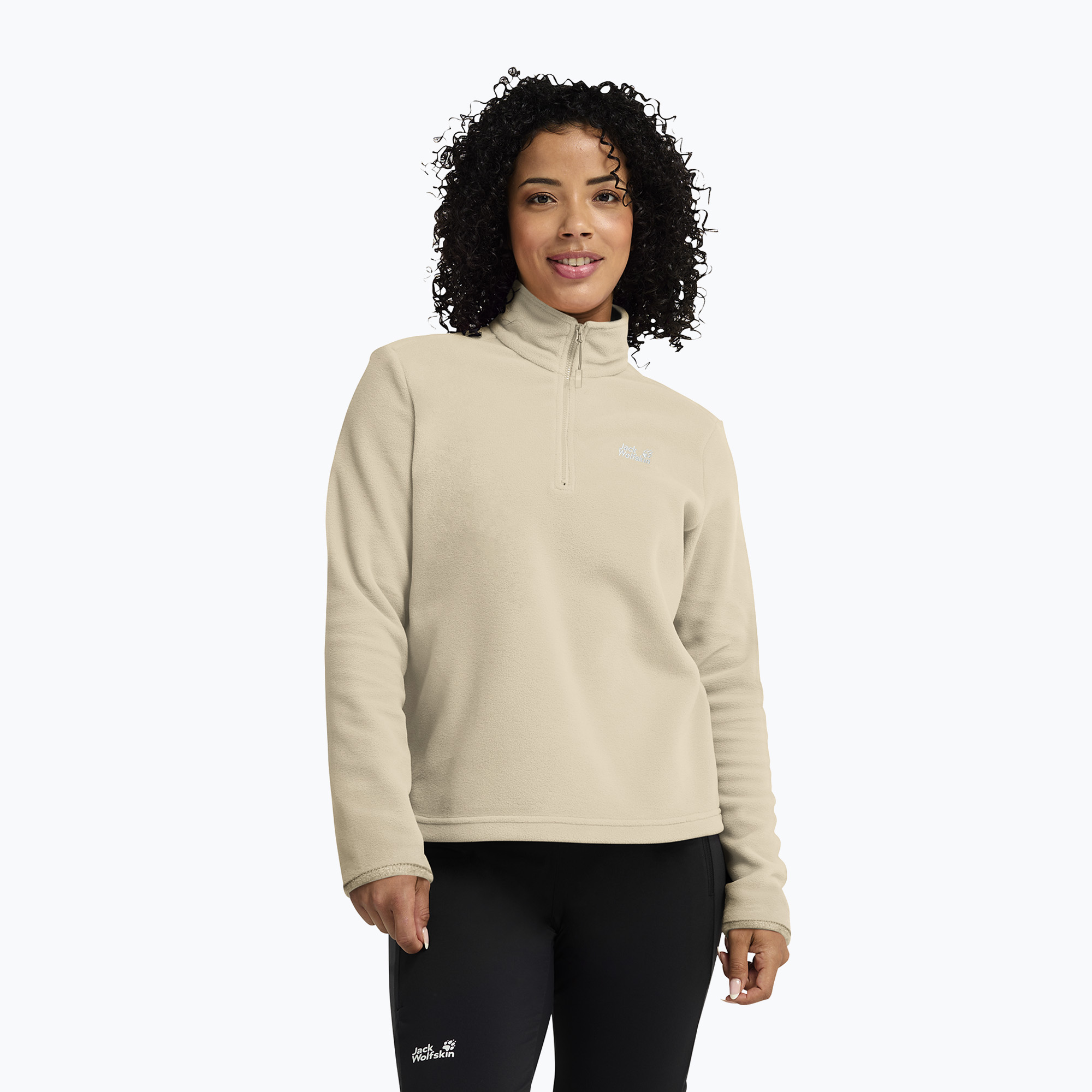 Dámska fleecová mikina Jack Wolfskin Taunus 100 Half Zip oyster