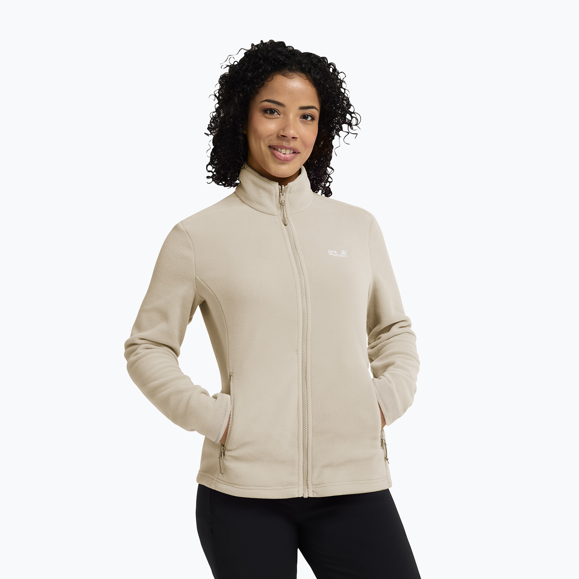 Dámska fleecová mikina Jack Wolfskin Taunus 100 Full Zip oyster
