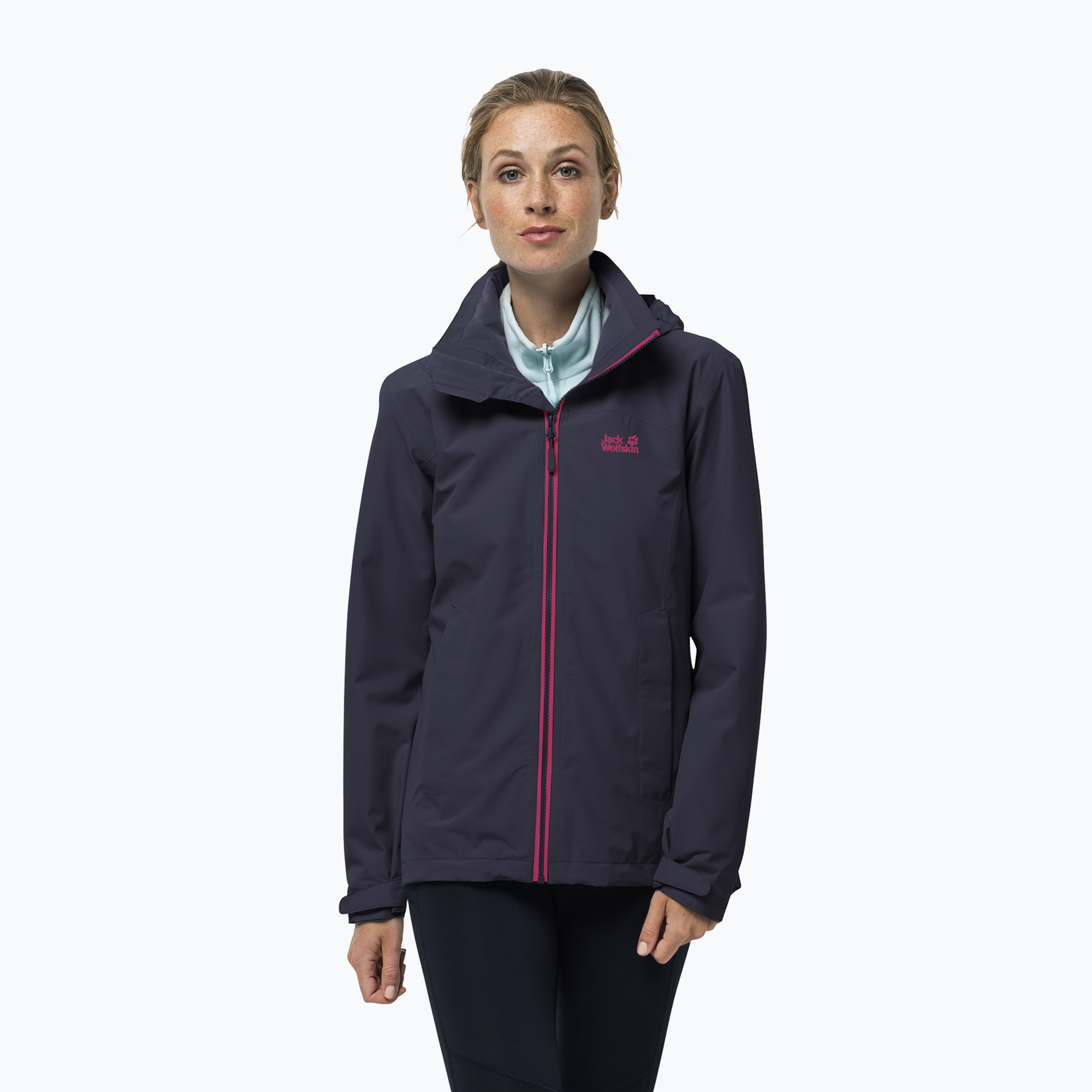 Kurtka przeciwdeszczowa damska Jack Wolfskin Evandale graphite 