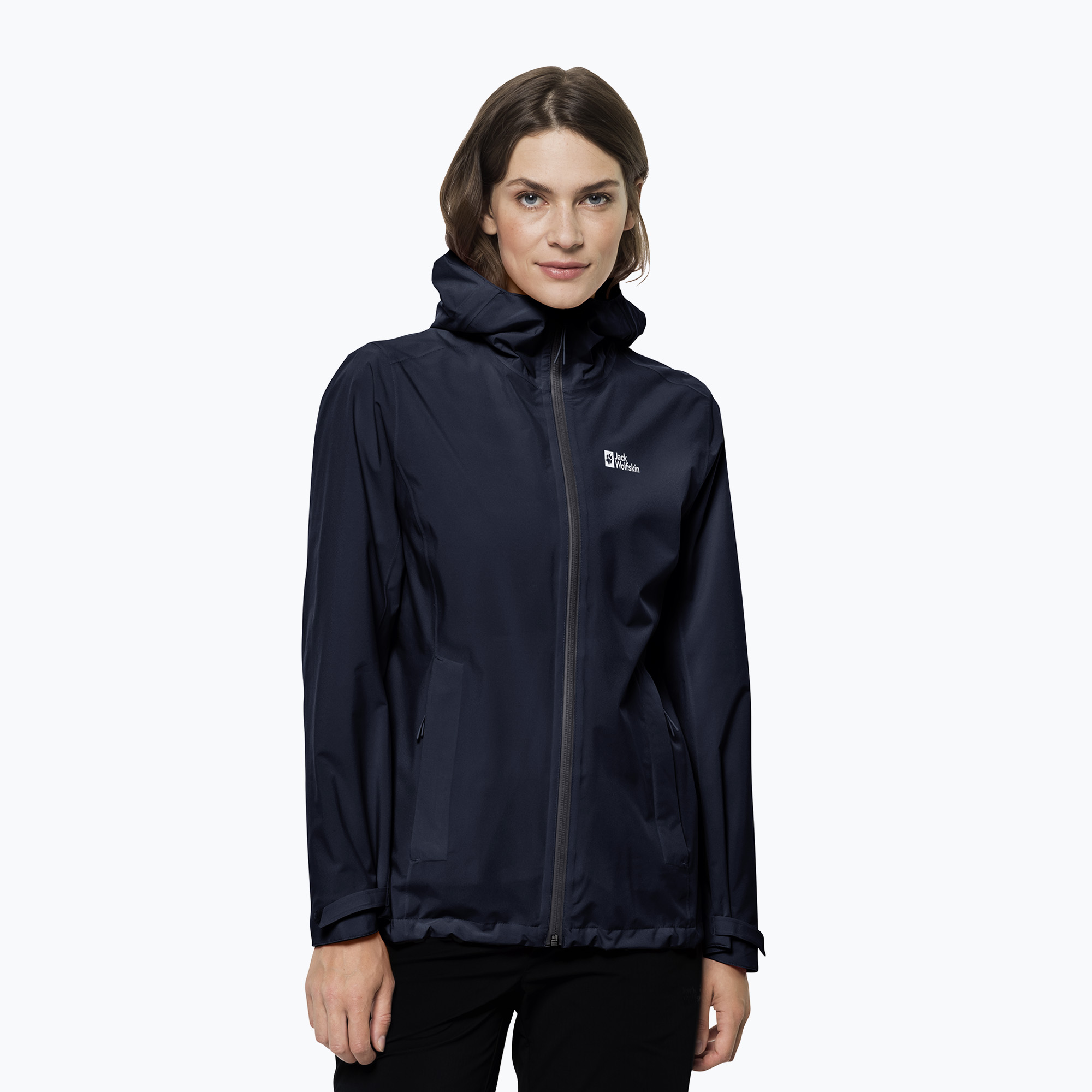 Kurtka przeciwdeszczowa damska Jack Wolfskin Pack & Go Shell night blue 