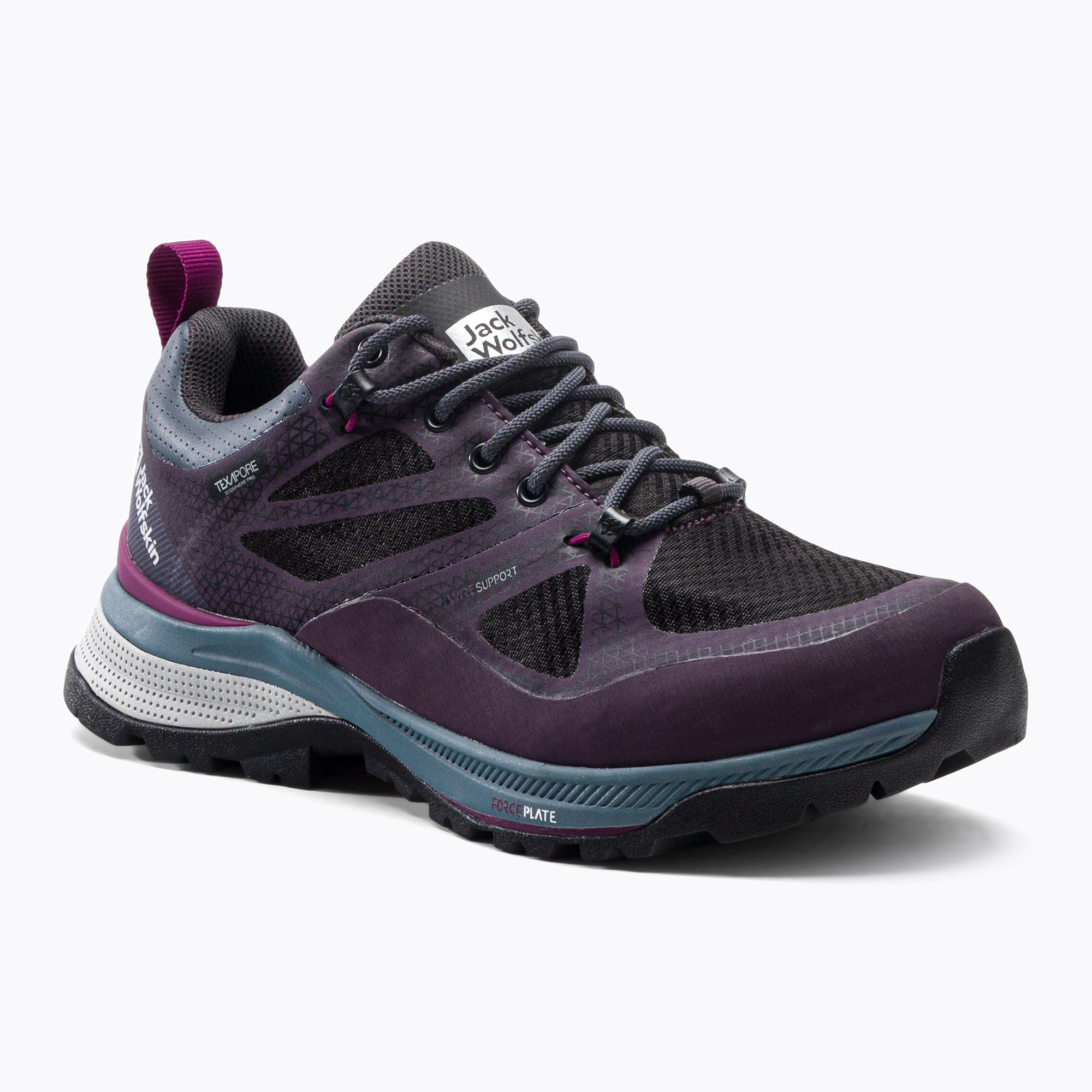 Buty trekkingowe damskie Jack Wolfskin Force Striker Texapore Low purple/grey 