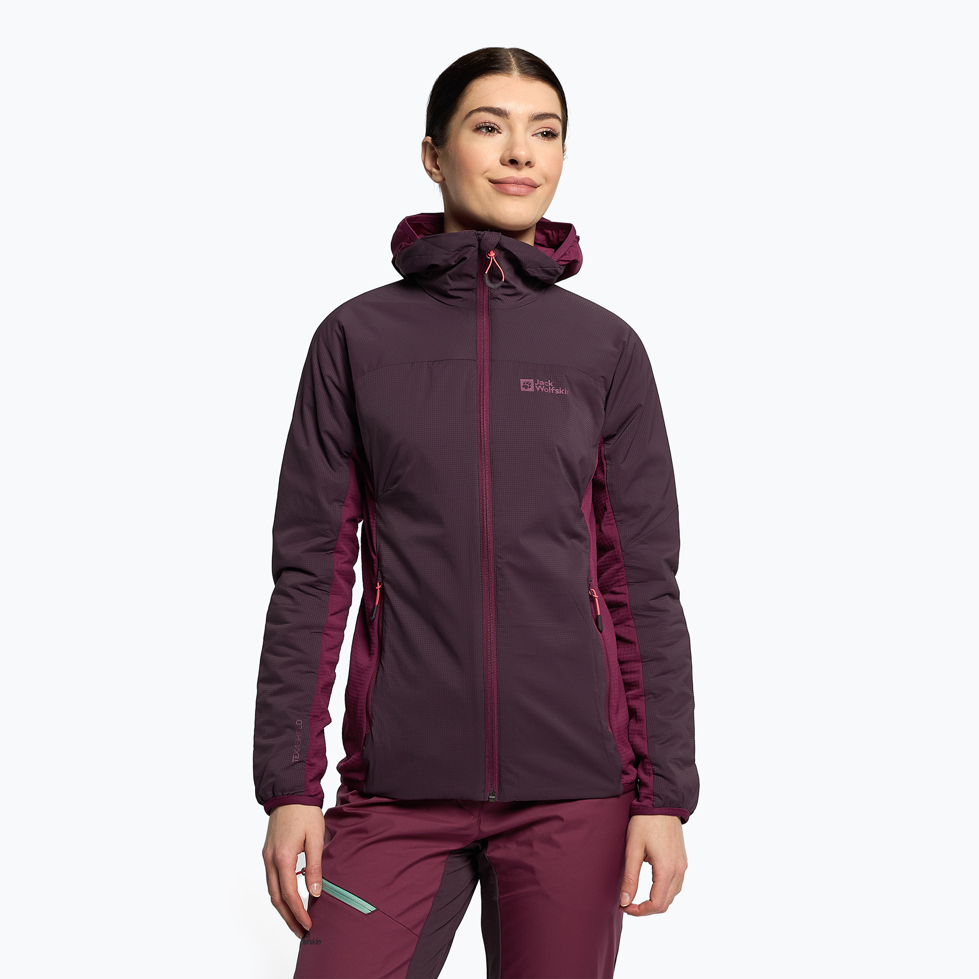 Dámska lyžiarska bunda Jack Wolfskin Alpspitze Ins Hoody purple 1206801_2042 (Alpspitze Ins Hoody 1206801_2042)