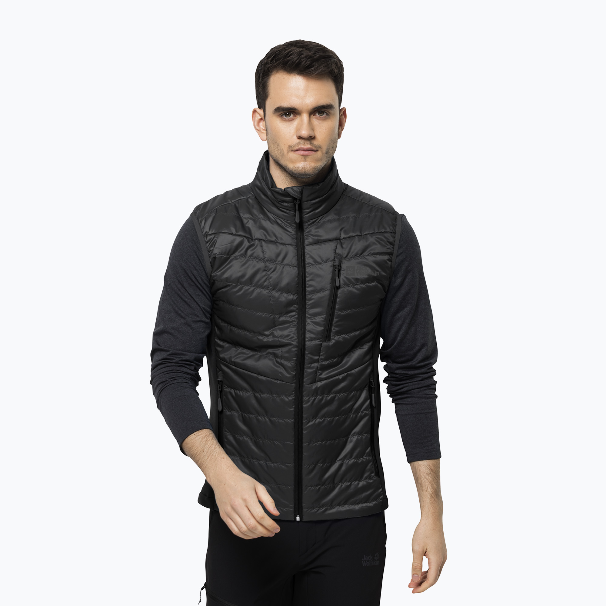 Bezrękawnik trekkingowy męski Jack Wolfskin Routeburn Pro Ins black 