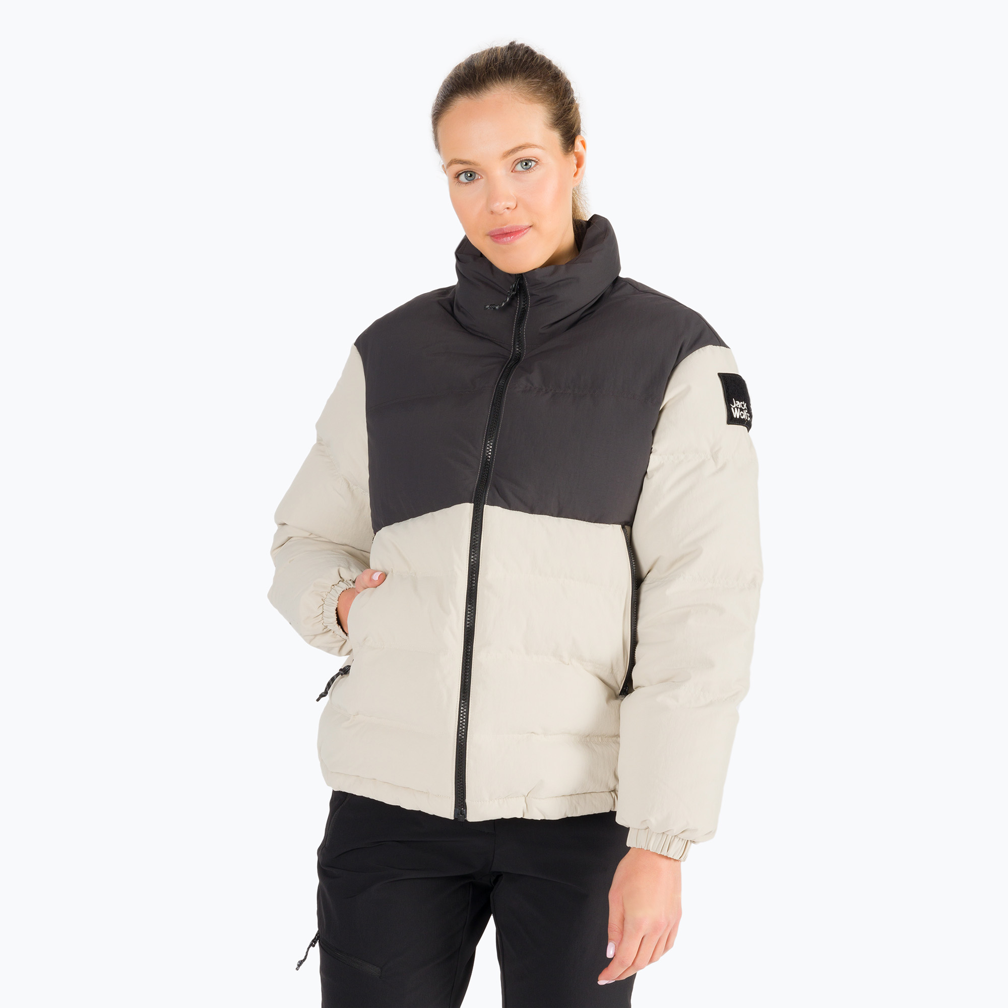 Kurtka puchowa damska Jack Wolfskin Alex Down winter pearl 