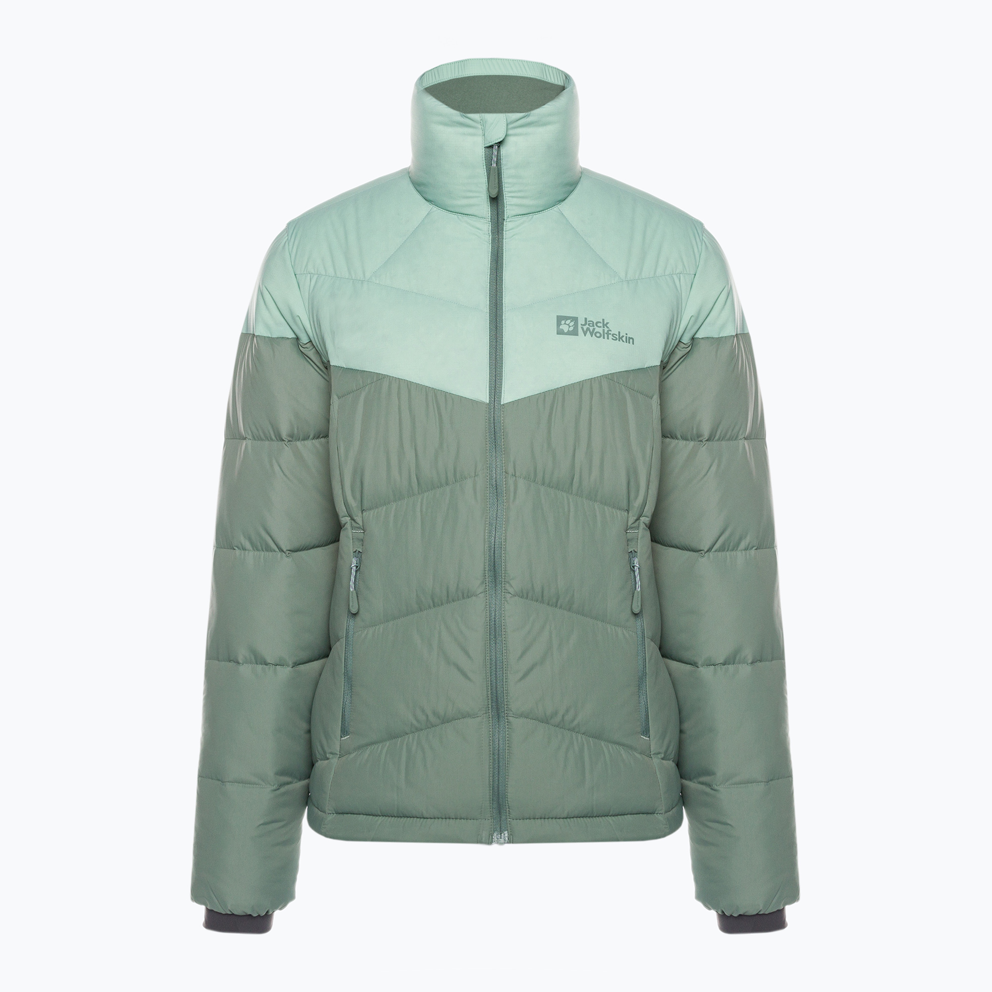 Kurtka puchowa damska Jack Wolfskin Herzberg Down hedge green 