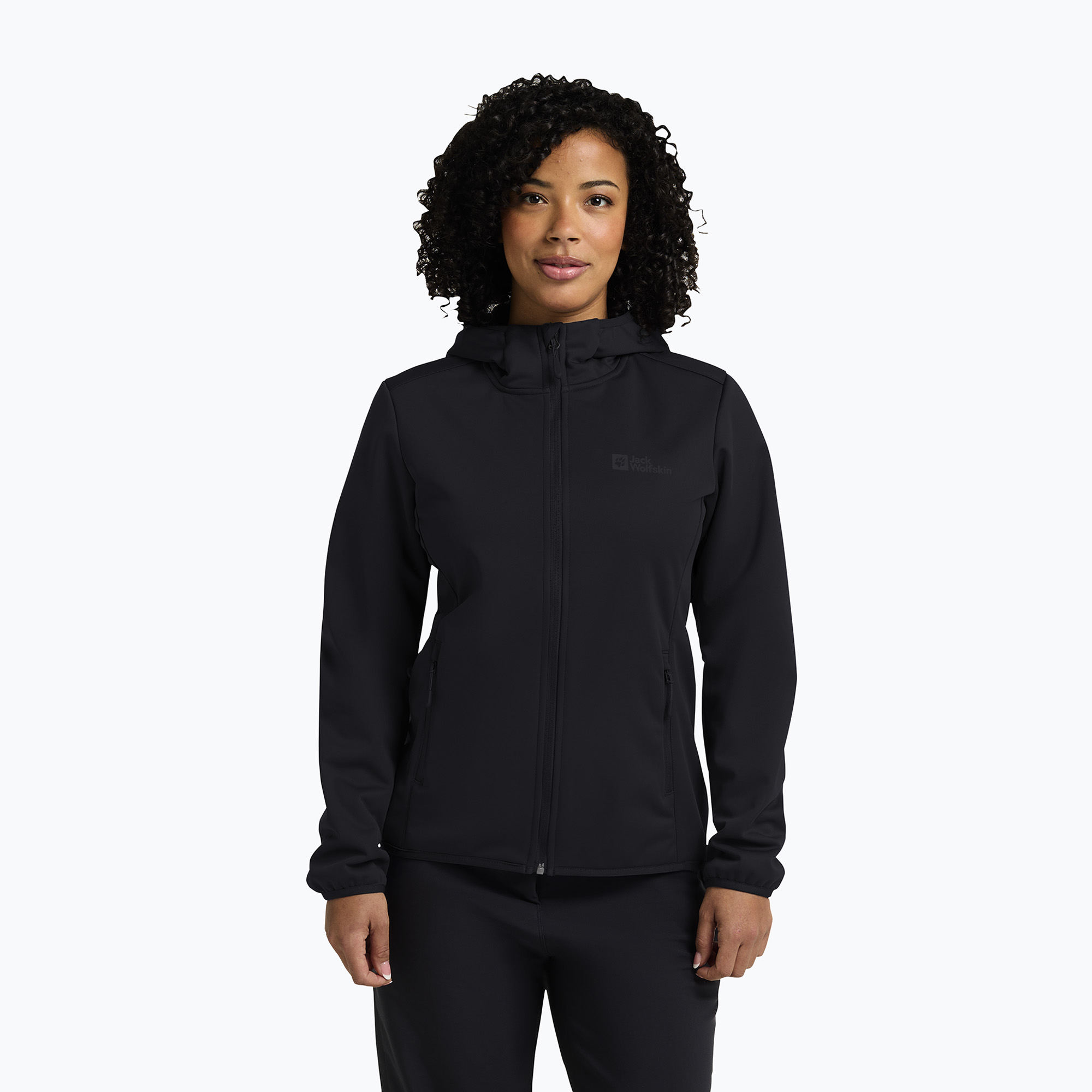 Kurtka softshell damska Jack Wolfskin Windhain Hoody black 