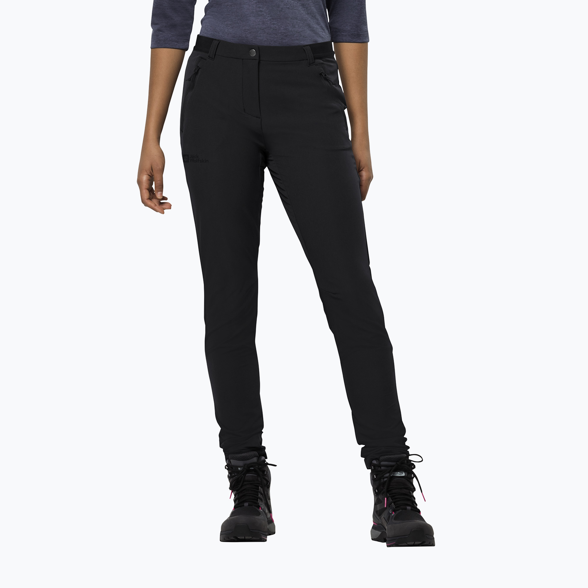Spodnie softshell damskie Jack Wolfskin Geigelstein Slim black 