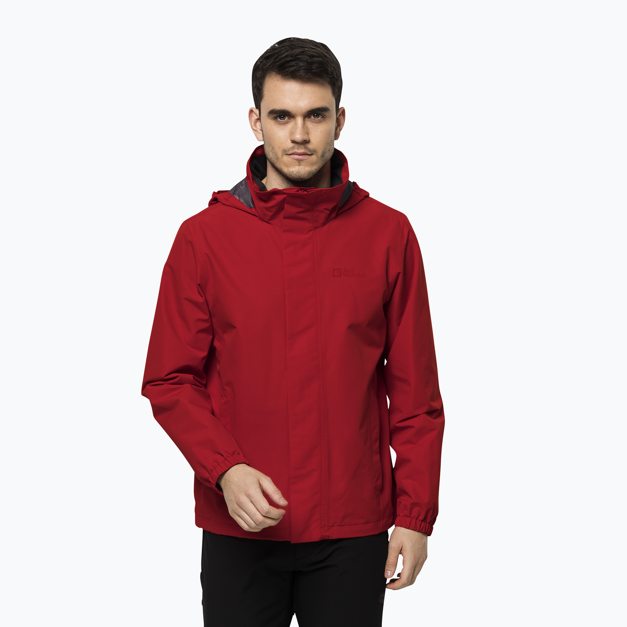 Kurtka przeciwdeszczowa męska Jack Wolfskin Stormy Point 2L strong red 