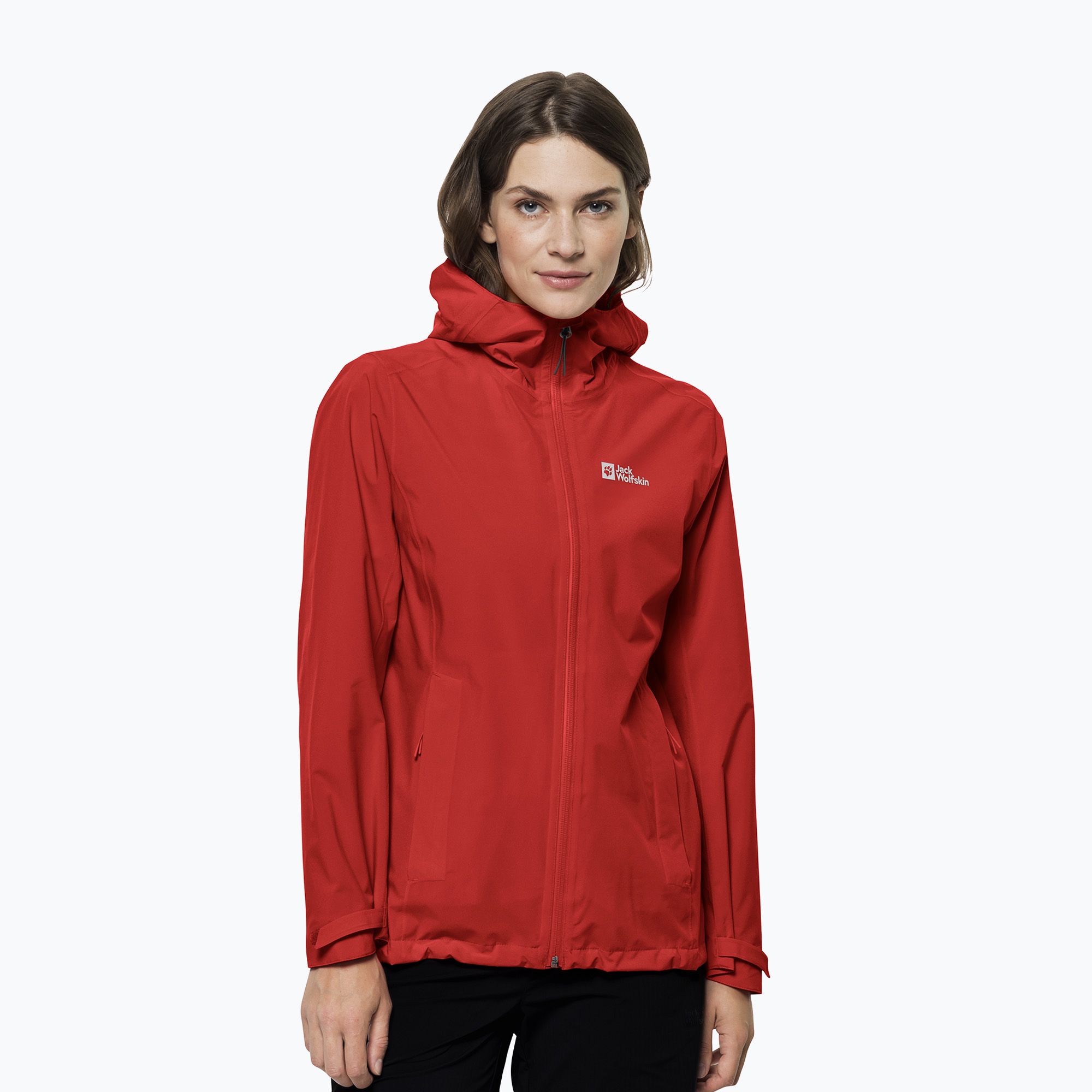 Kurtka przeciwdeszczowa damska Jack Wolfskin Pack & Go Shell tango orange 