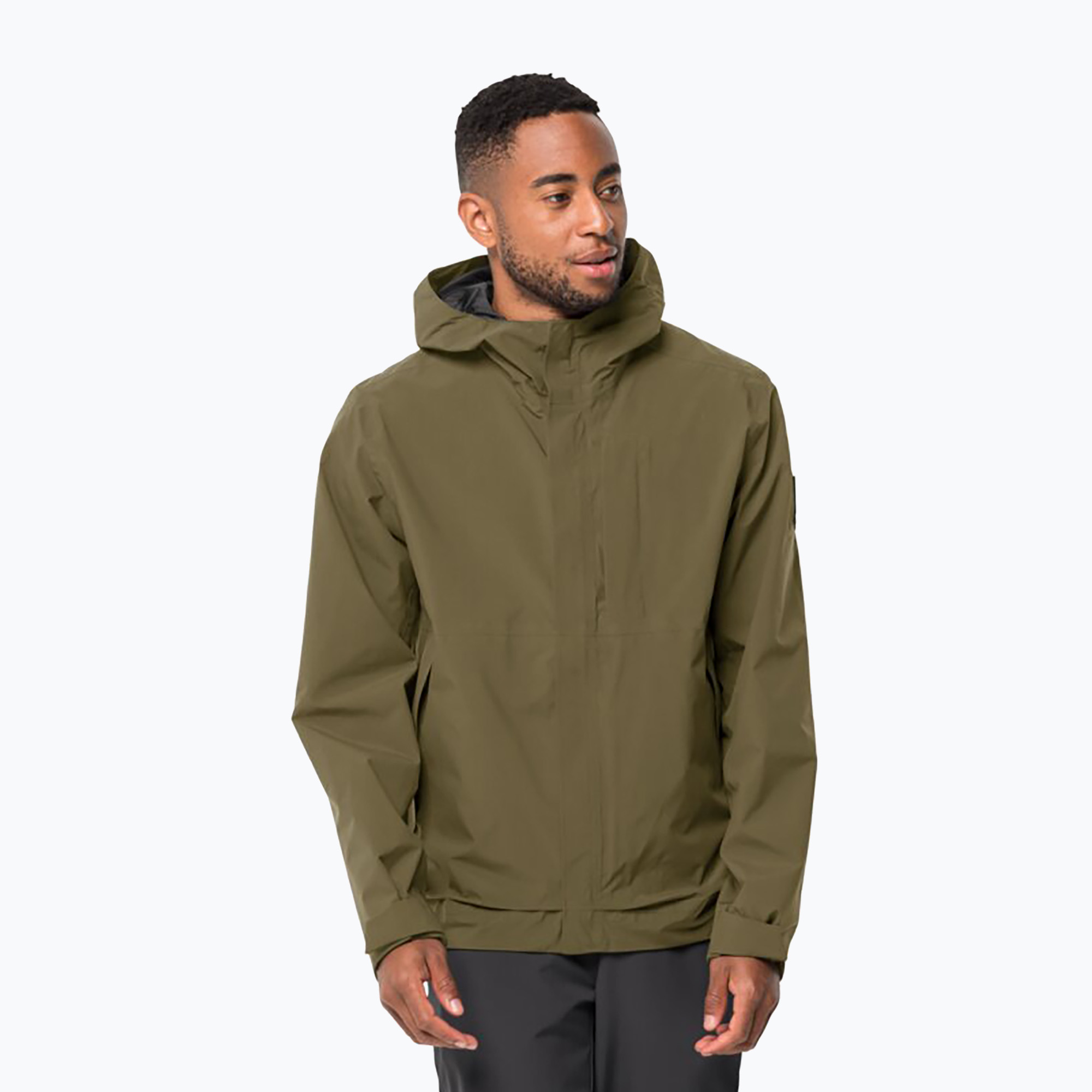 Kurtka przeciwdeszczowa męska Jack Wolfskin Mainkai grey olive 