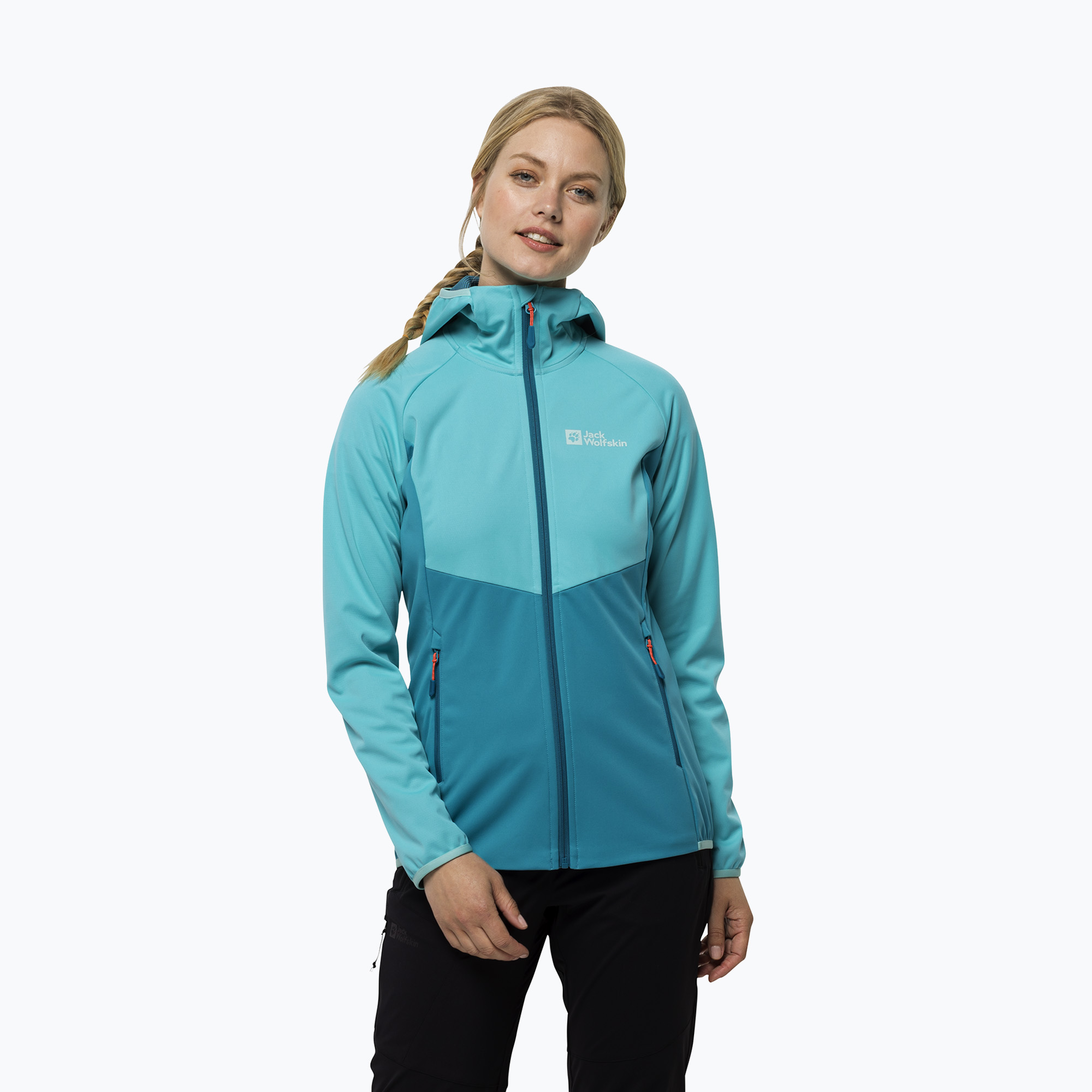 Kurtka softshell damska Jack Wolfskin Go Hike Softshell tile blue 