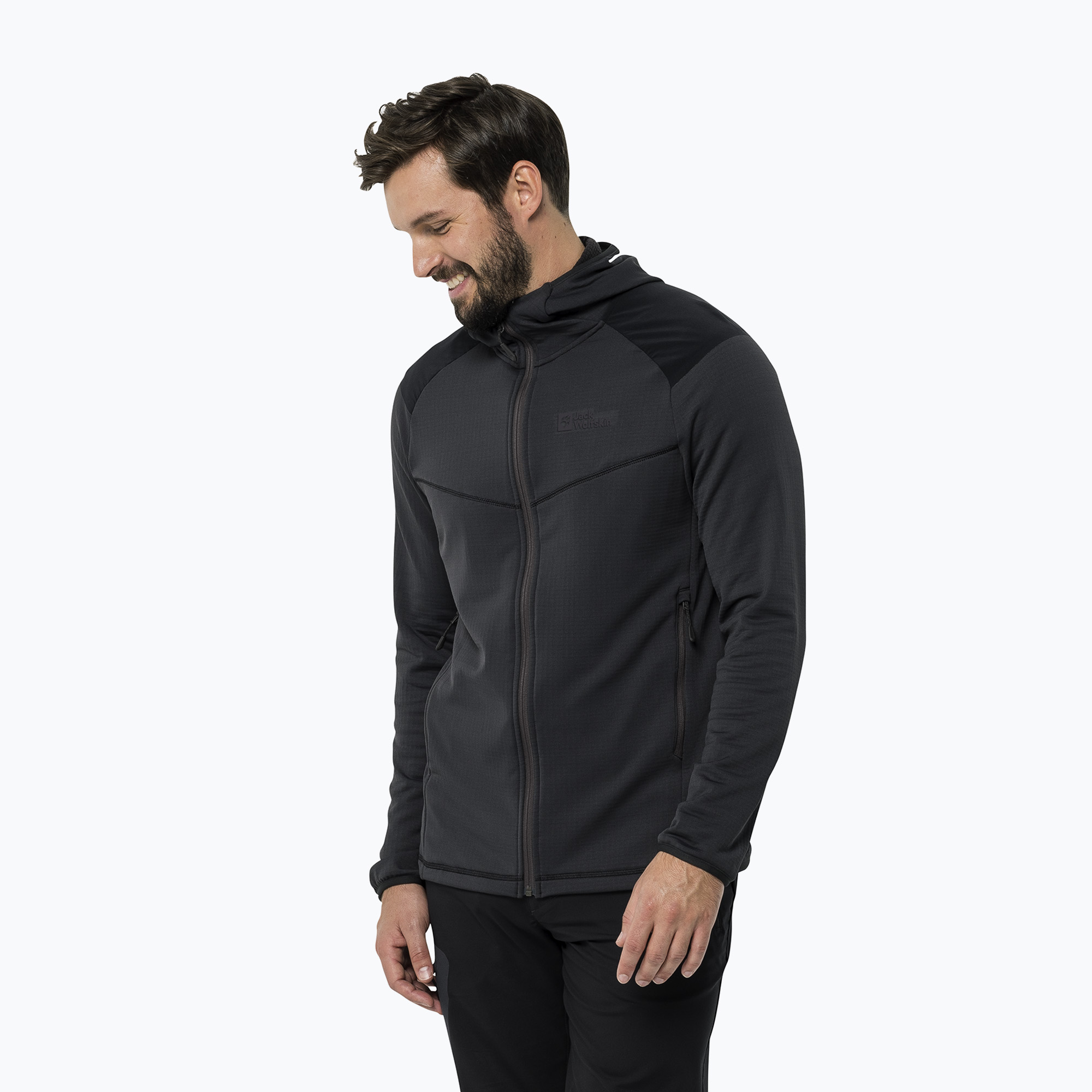 Bluza trekkingowa męska Jack Wolfskin Kolbenberg Hooded FZ phantom 