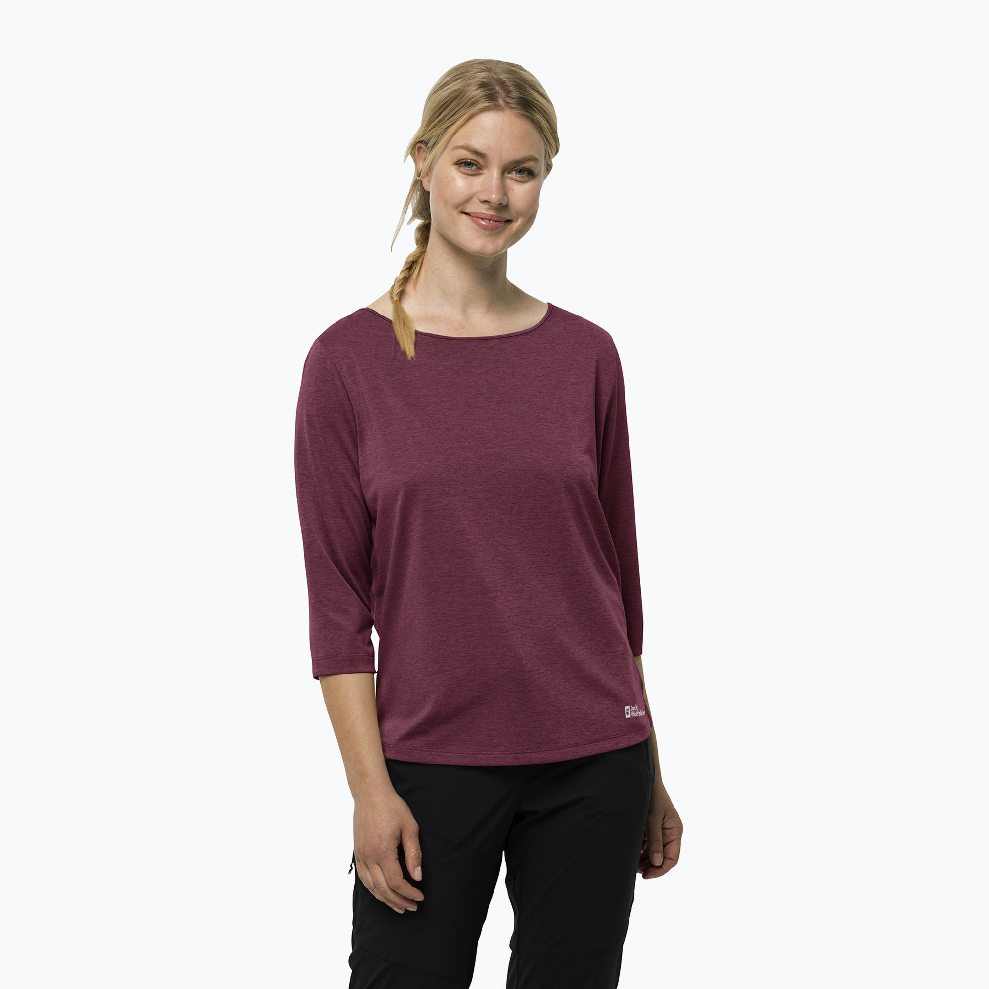 Jack Wolfskin women's trekking t-shirt Jwp 3/4 red 1806655