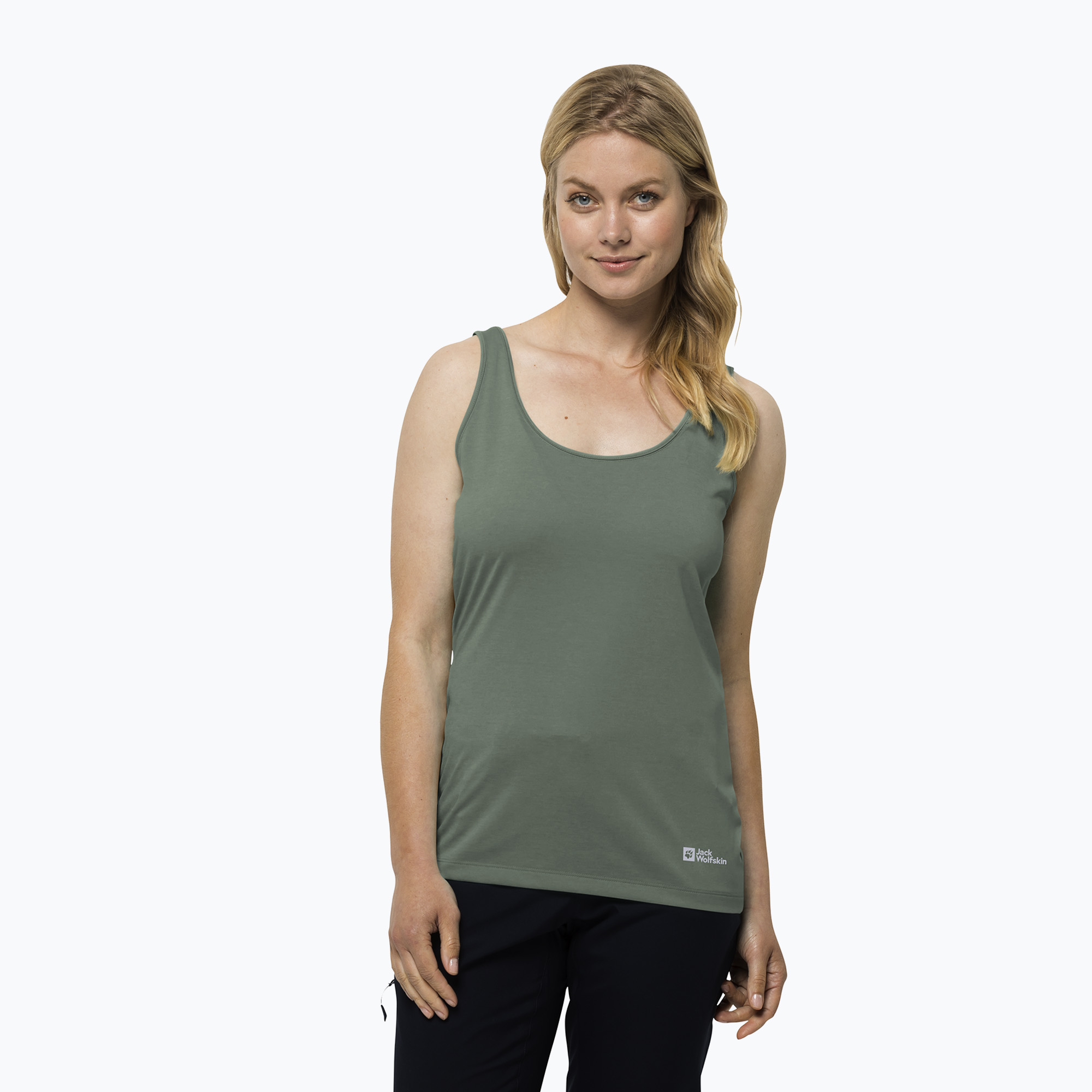 Jack Wolfskin дамска тениска за трекинг Pack & Go Tank green 1807283