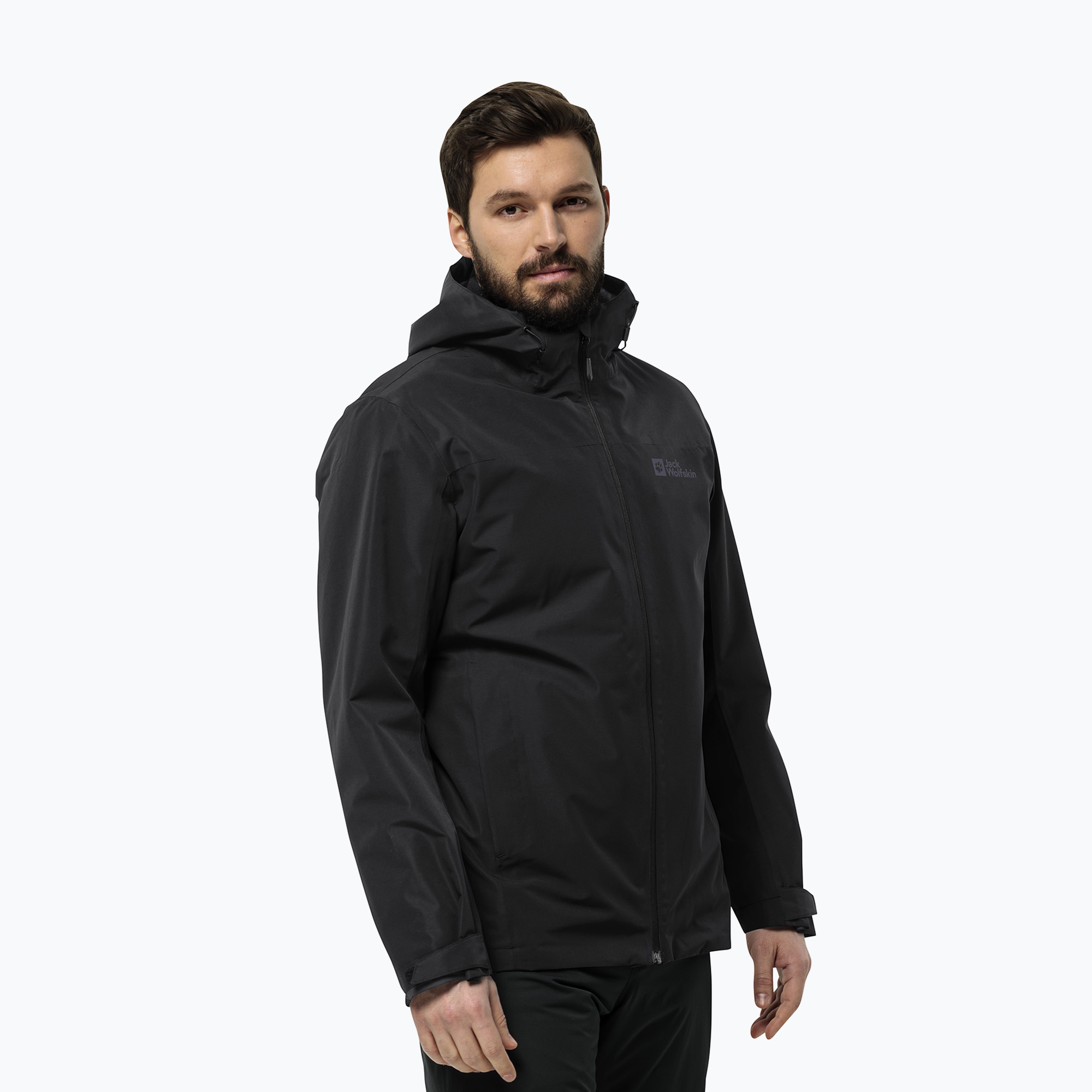 Pánska bunda 3v1 Jack Wolfskin Taubenberg 3In1 black 6001 (Taubenberg 3In1 1115311_6001_005)