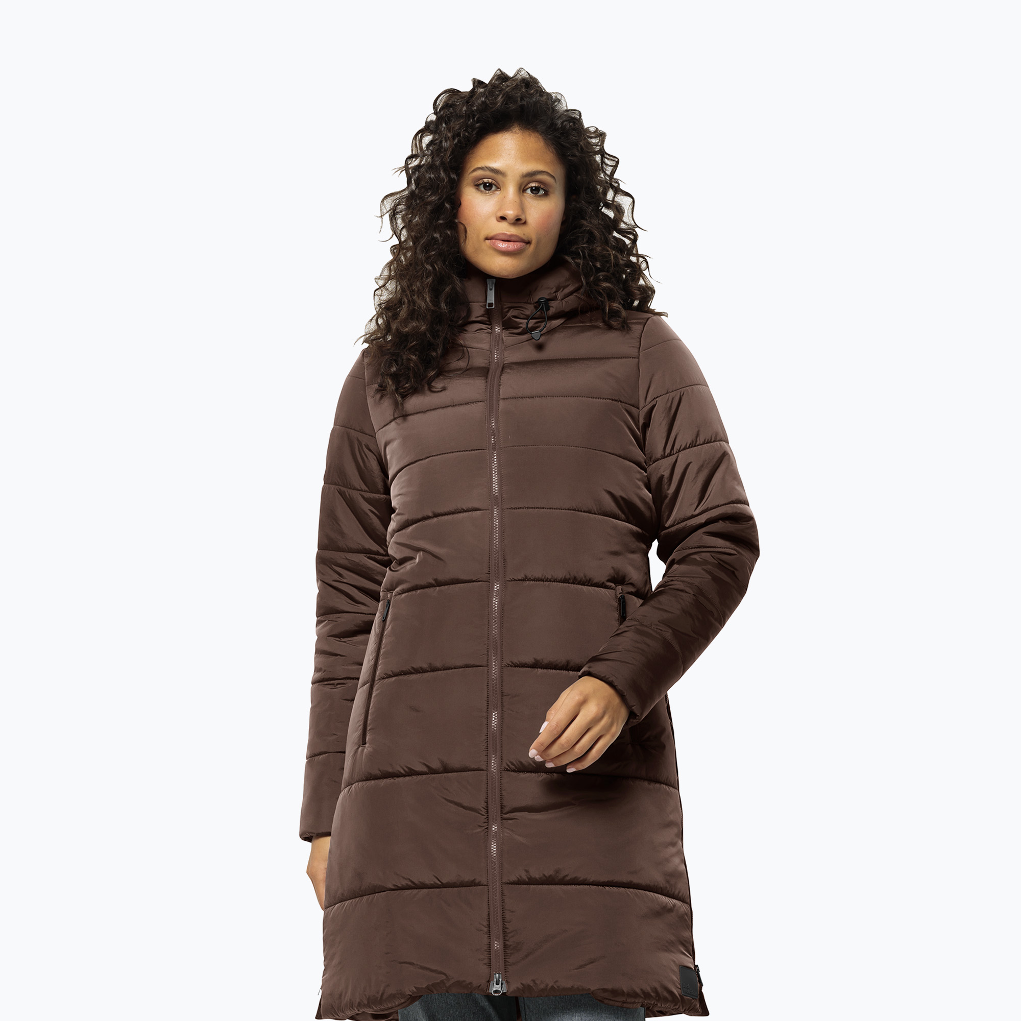Płaszcz puchowy damski Jack Wolfskin Eisbach wild ginger 
