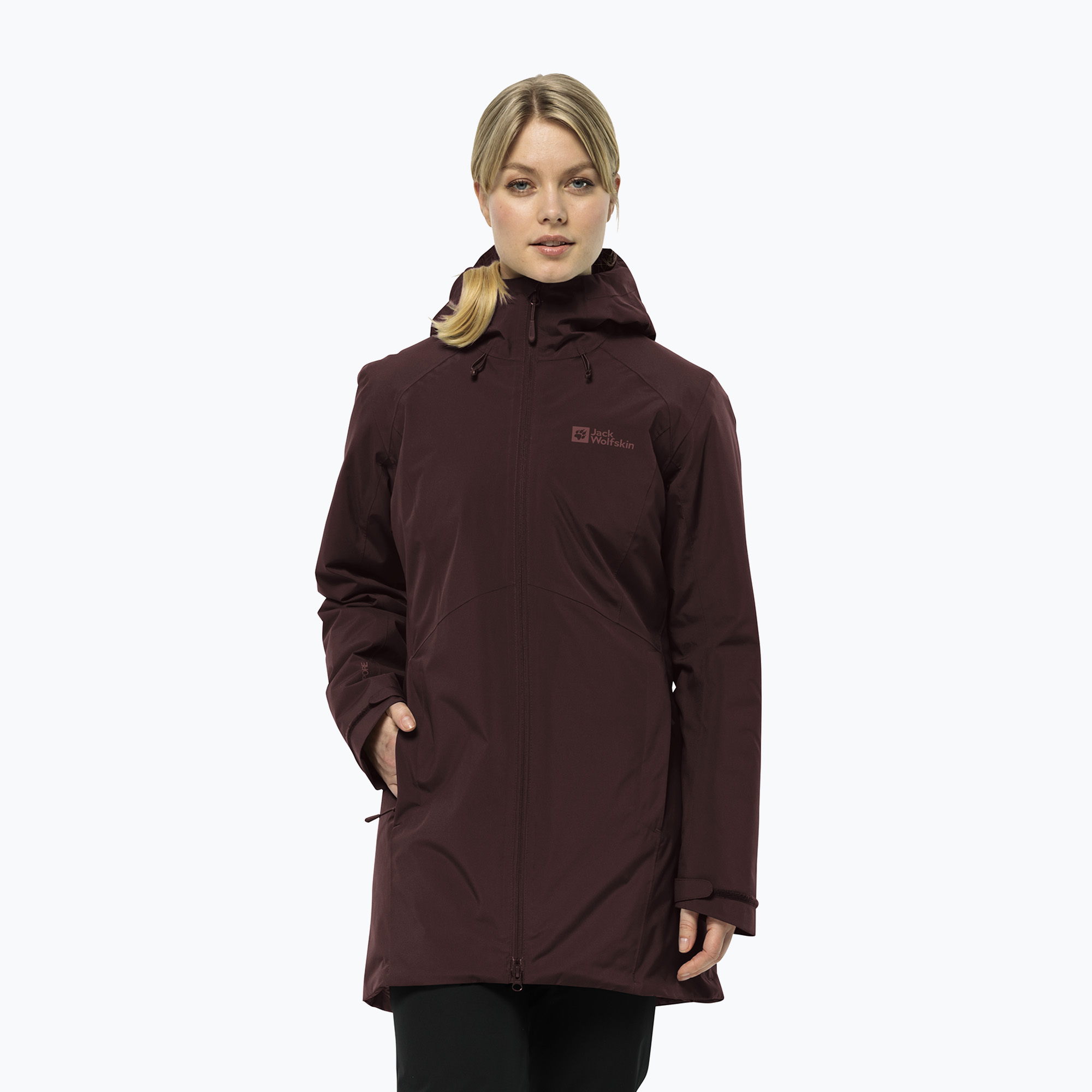 Kurtka zimowa damska Jack Wolfskin Heidelstein Ins dark maroon 