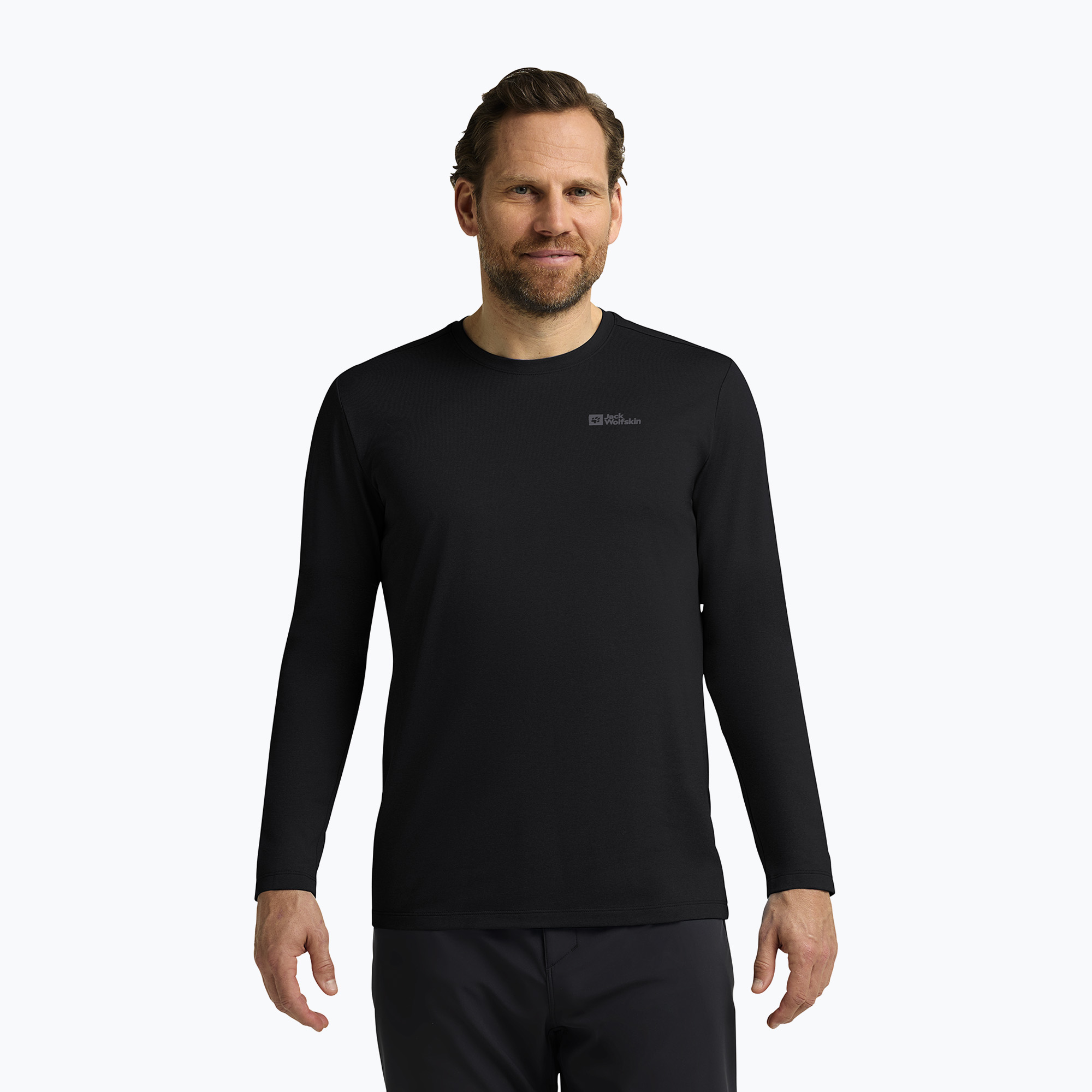 Maglia termica a maniche lunghe da uomo Jack Wolfskin Sky Thermal nera (XL) (Sky Thermal 1808682_6000)