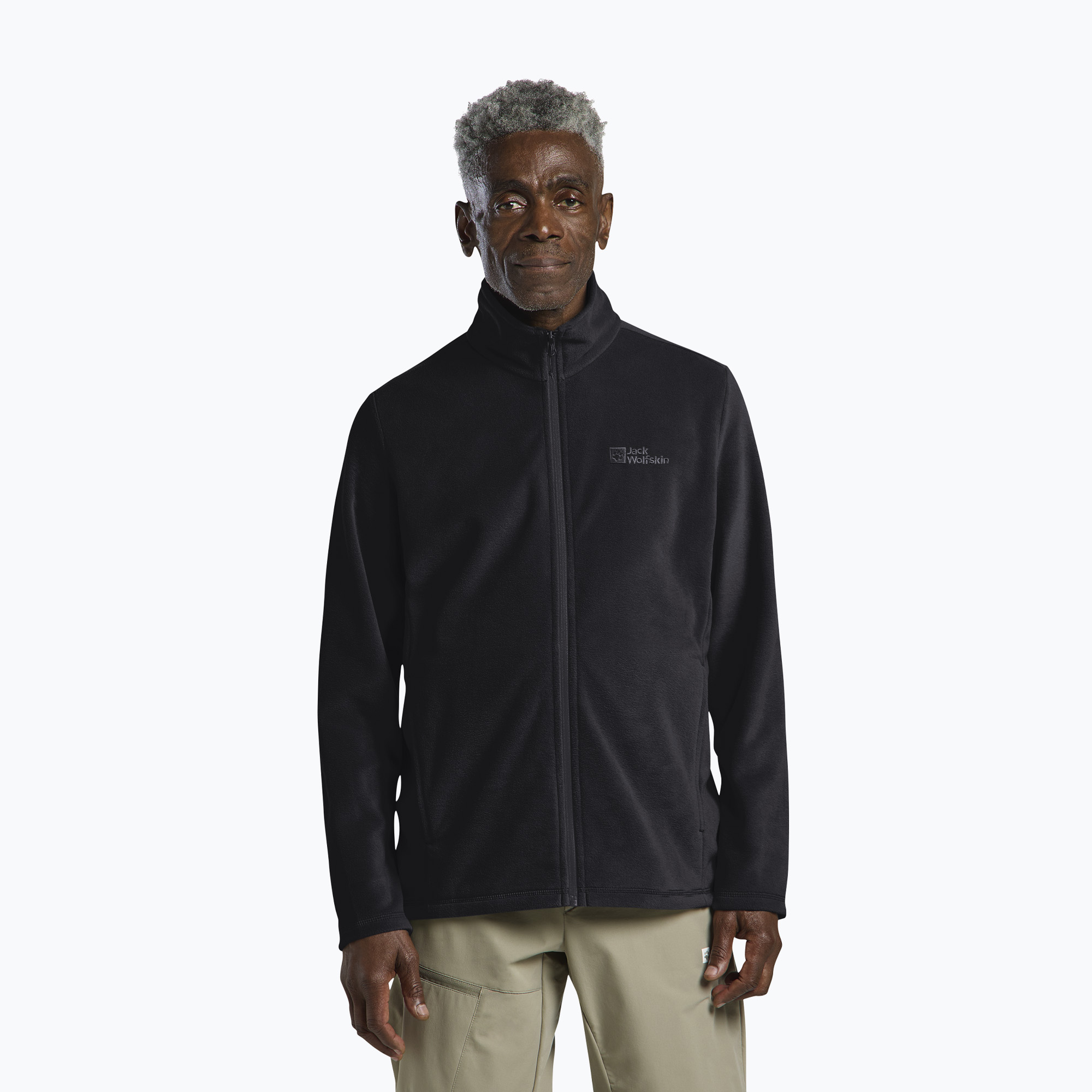 Bluza polarowa męska Jack Wolfskin Taunus Fz black 