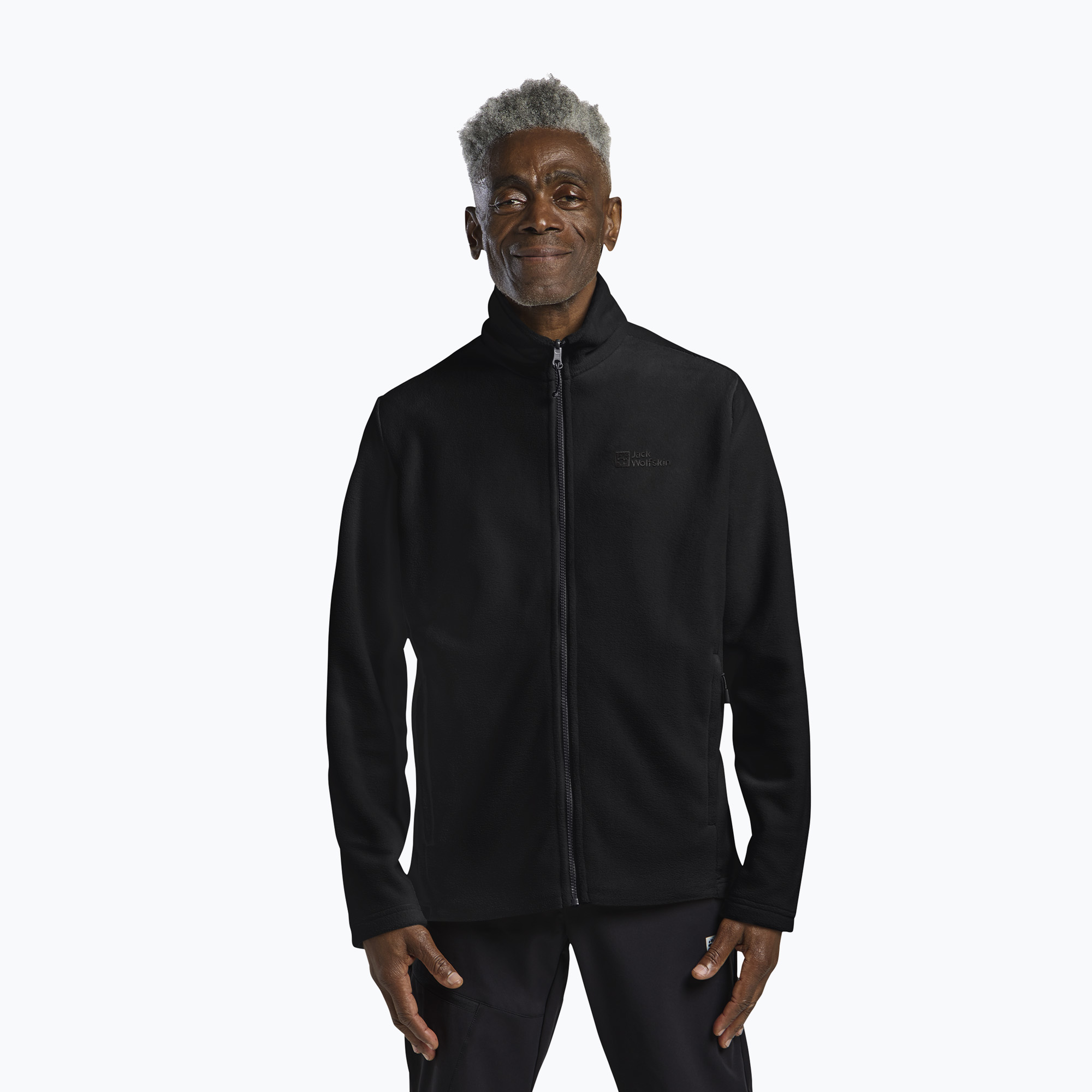 Bluza polarowa męska Jack Wolfskin Winterstein Fz black 