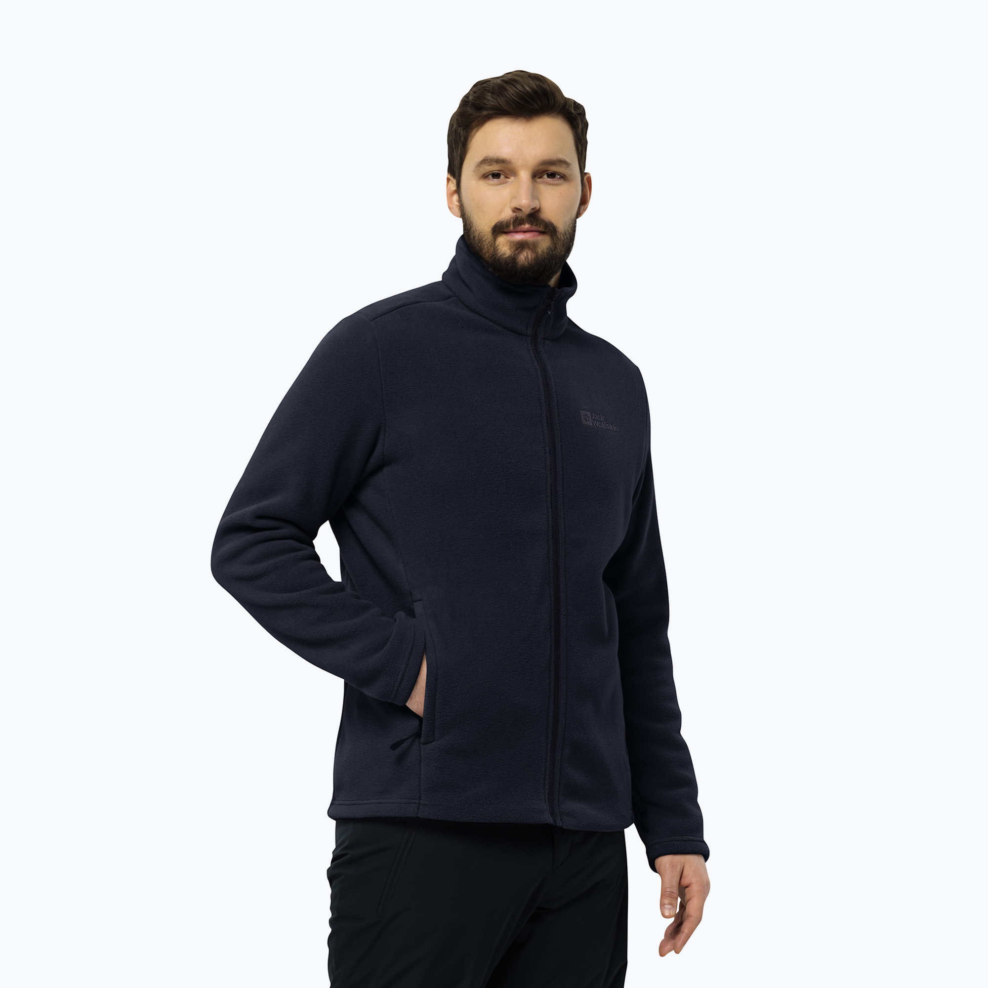 Bluza polarowa męska Jack Wolfskin Winterstein Fz night blue 