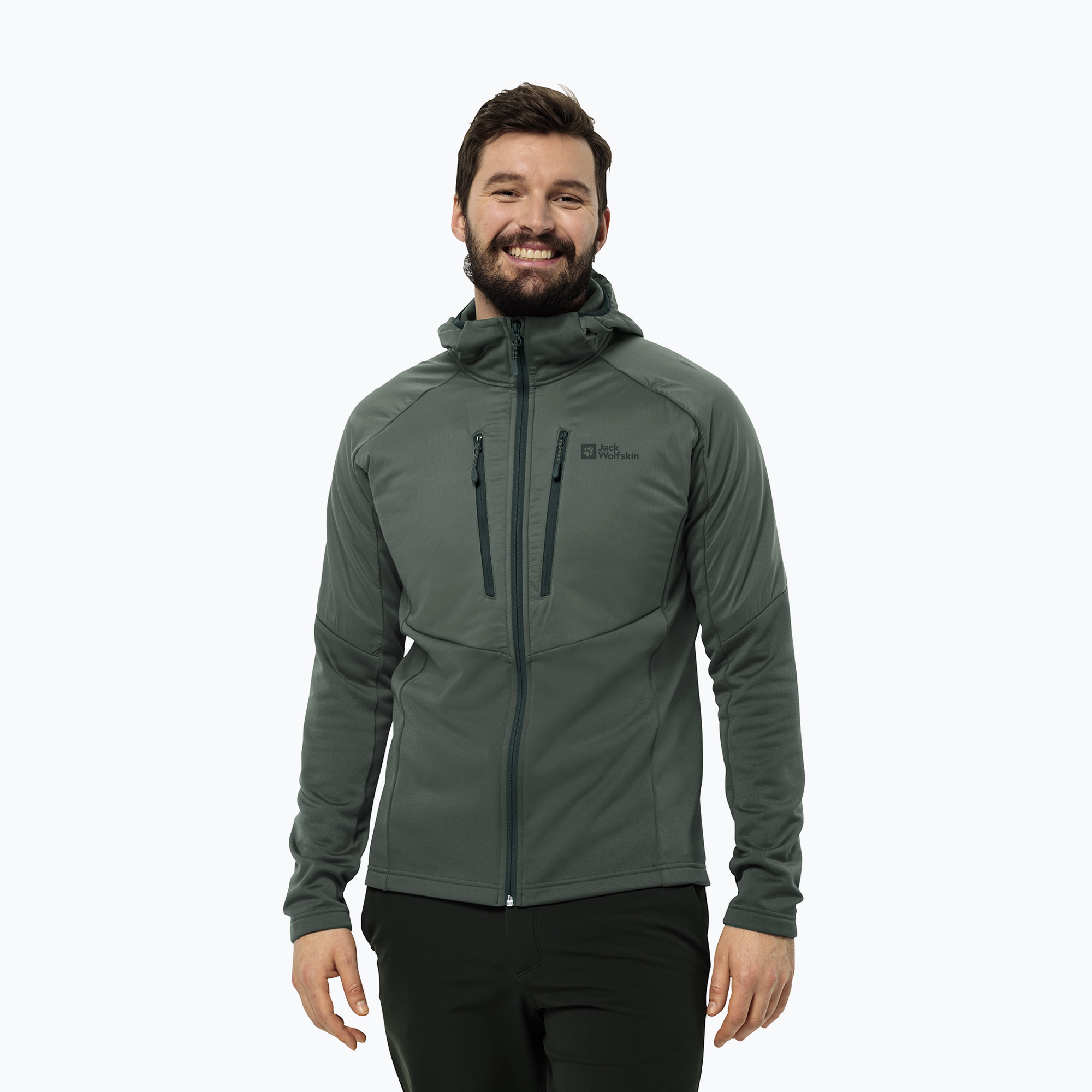 Kurtka ocieplana męska Jack Wolfskin Alpgrat Pro Ins Fz hedge green 
