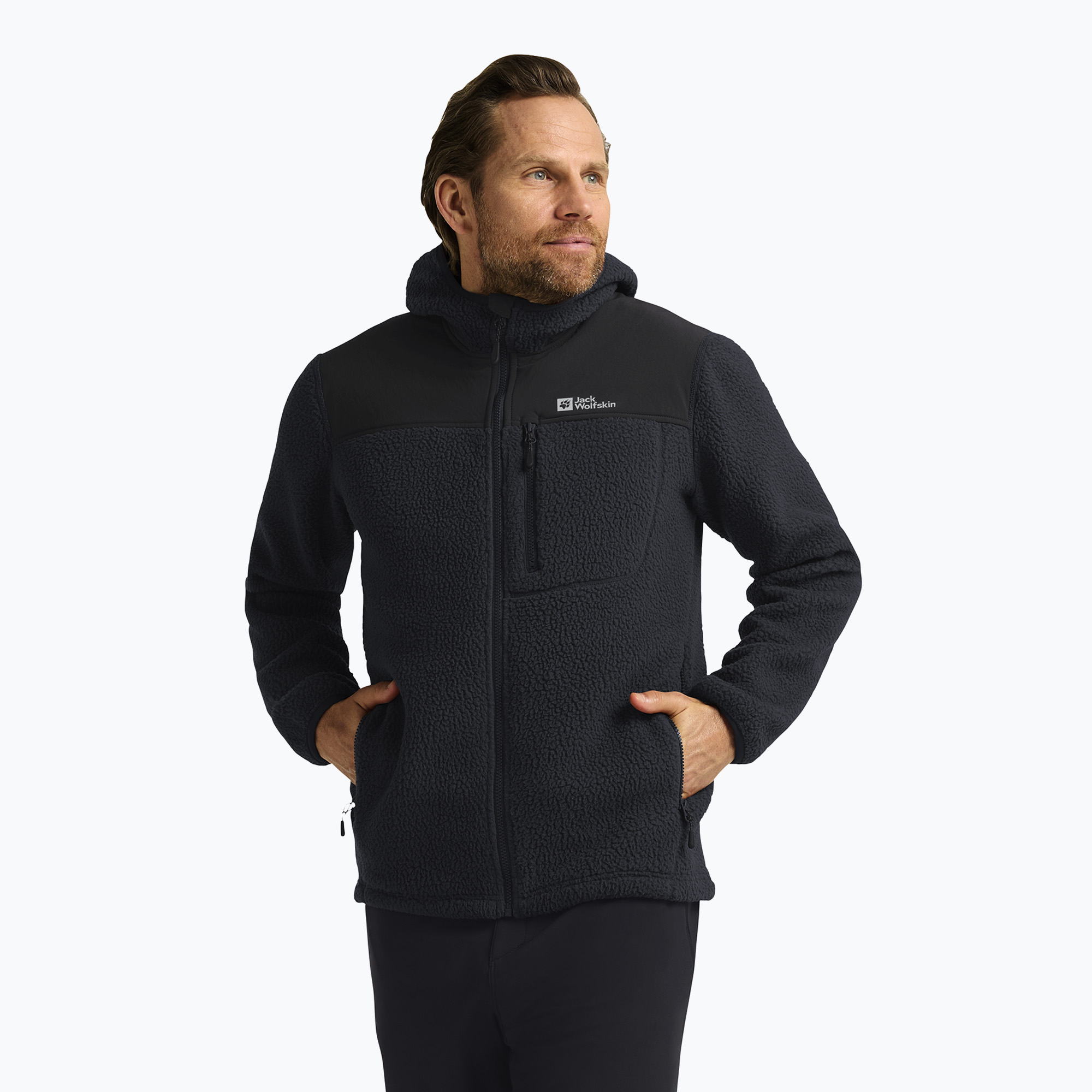 Bluza polarowa męska Jack Wolfskin Kammweg Pile Fz phantom 