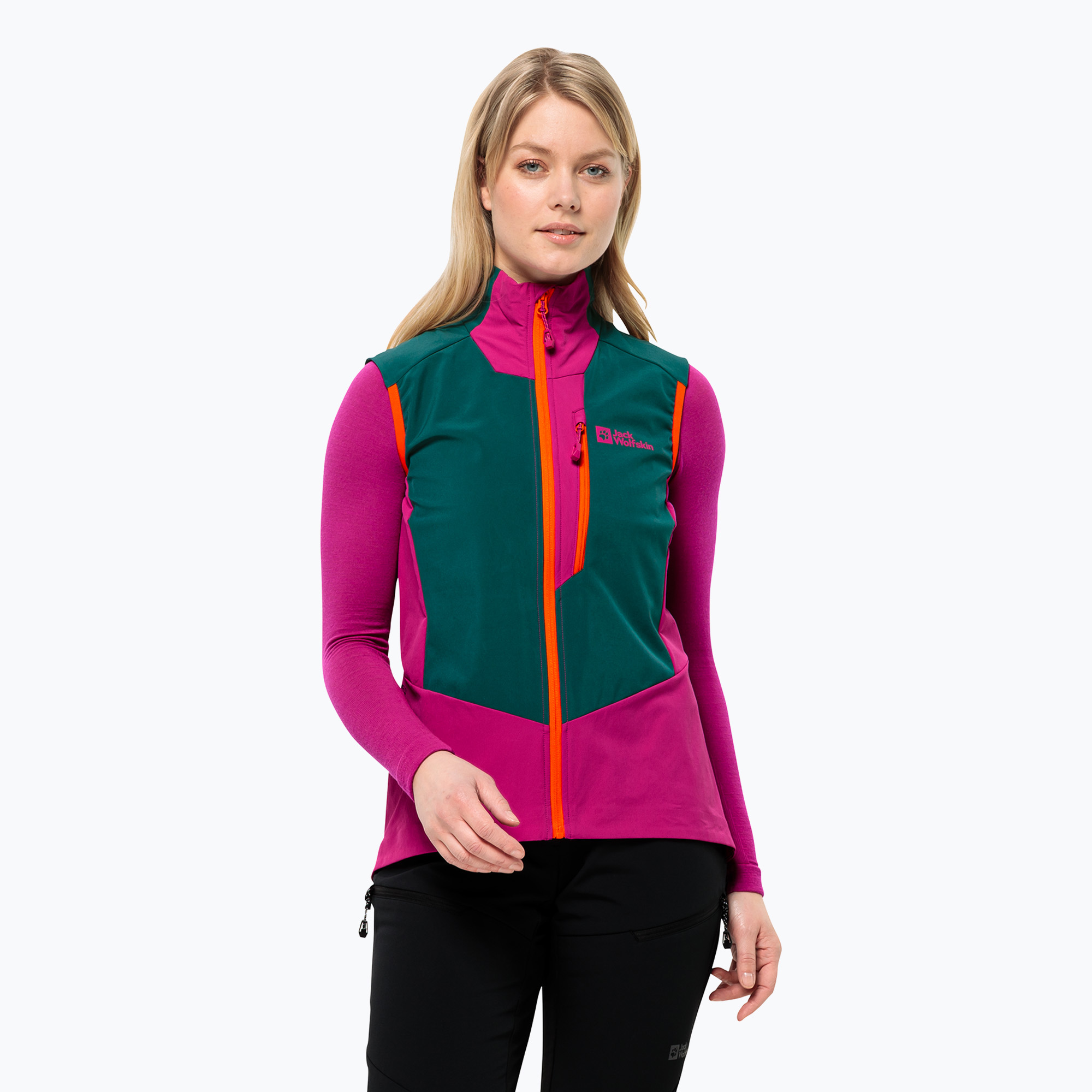 Bezrękawnik turystyczny damski Jack Wolfskin Alpspitze sea green 