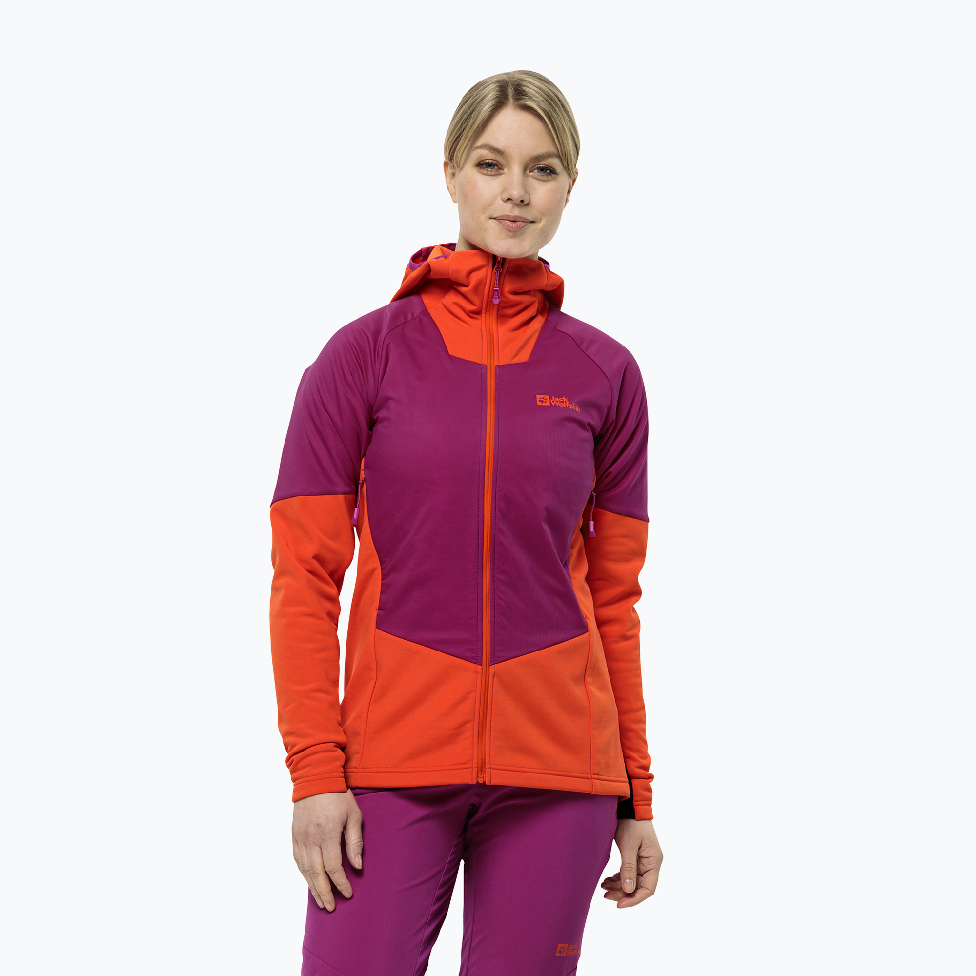 Kurtka przeciwdeszczowa damska Jack Wolfskin Alpspitze Ins Hybrid new magenta 