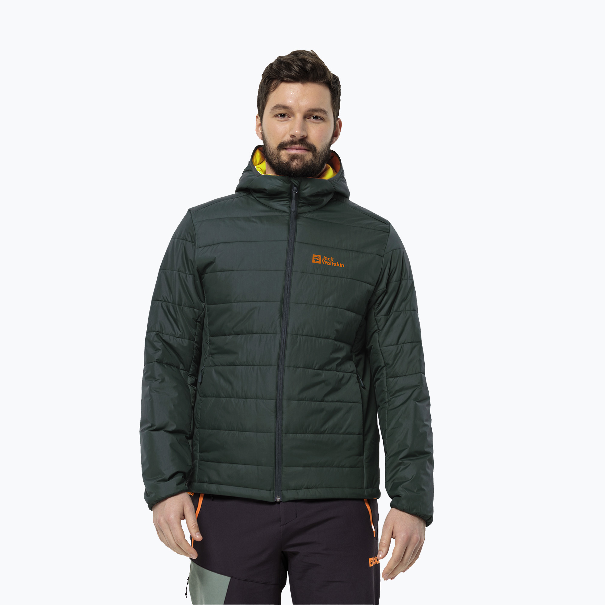 Kurtka męska Jack Wolfskin Lapawa Ins Hoody black olive 