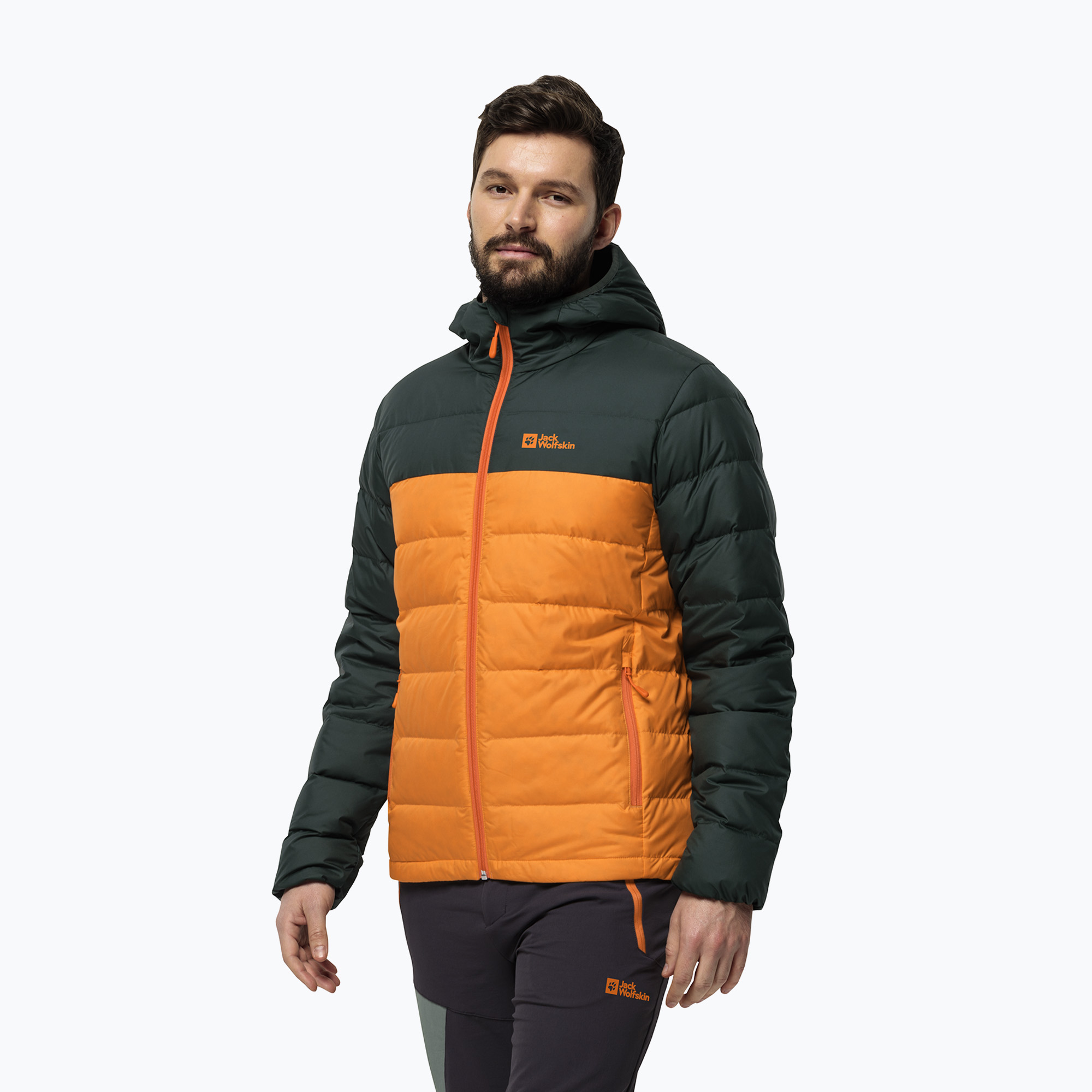 Kurtka puchowa męska Jack Wolfskin Ather Down Hoody dragon fire 
