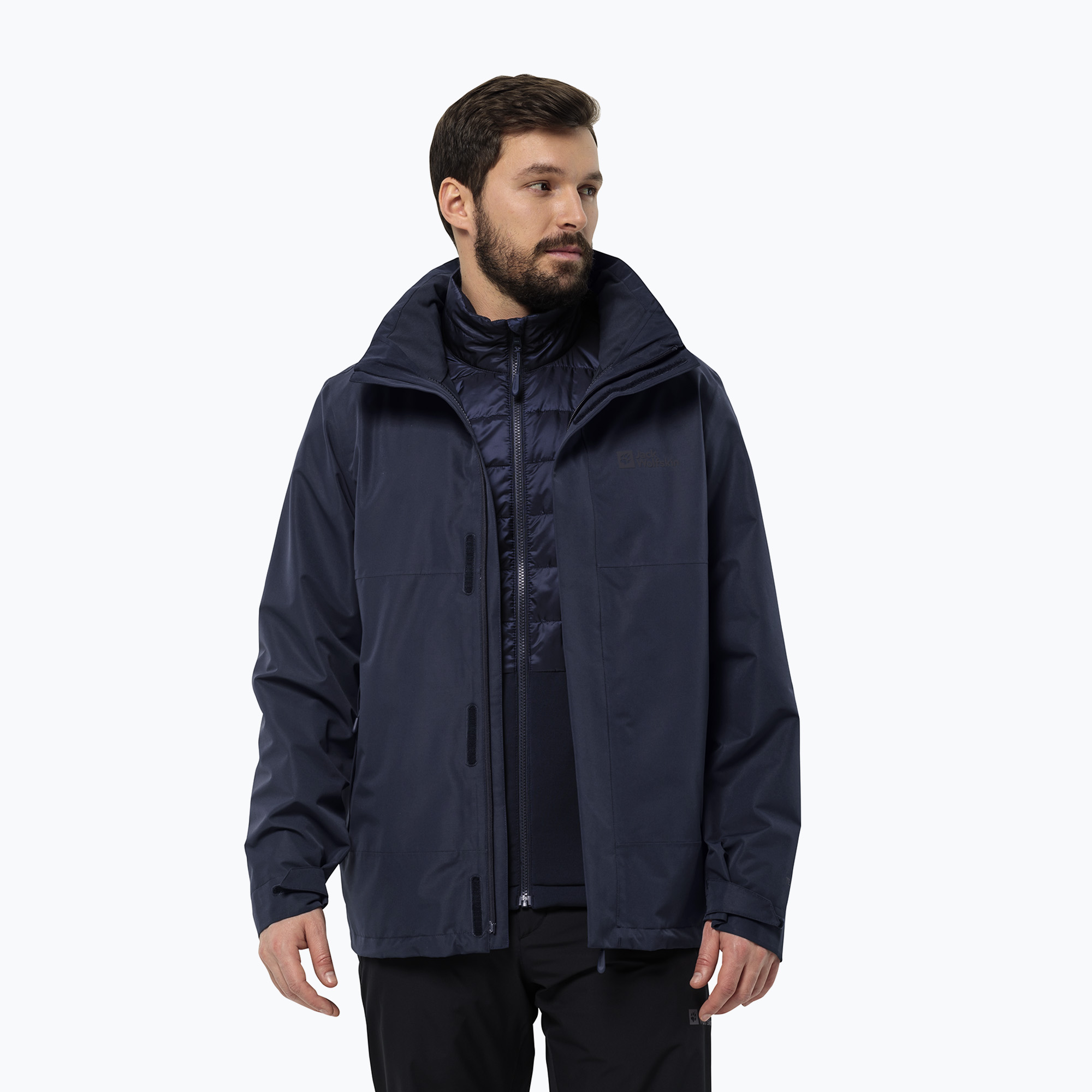 Kurtka 3w1 męska Jack Wolfskin Feldberg Luntal 3in1 night blue 
