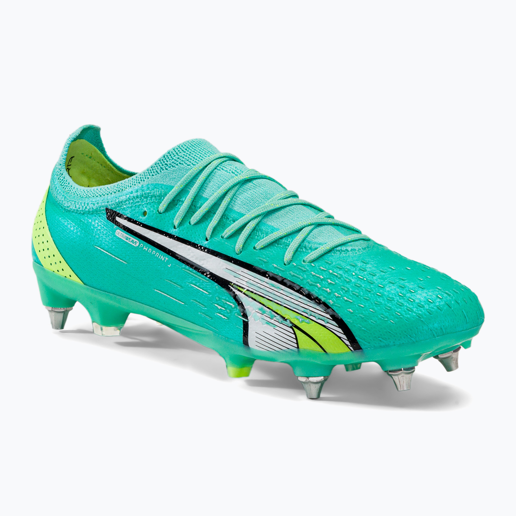 Buty piłkarskie męskie PUMA Ultra Ultimate MXSG electric peppermint/puma white/fast yellow 