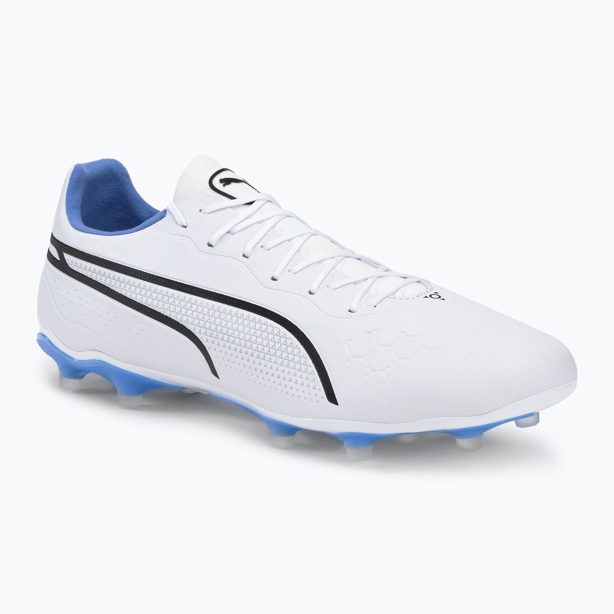 Buty piłkarskie męskie PUMA King Pro FG/AG puma white/black/blue glimmer/ultra orange 