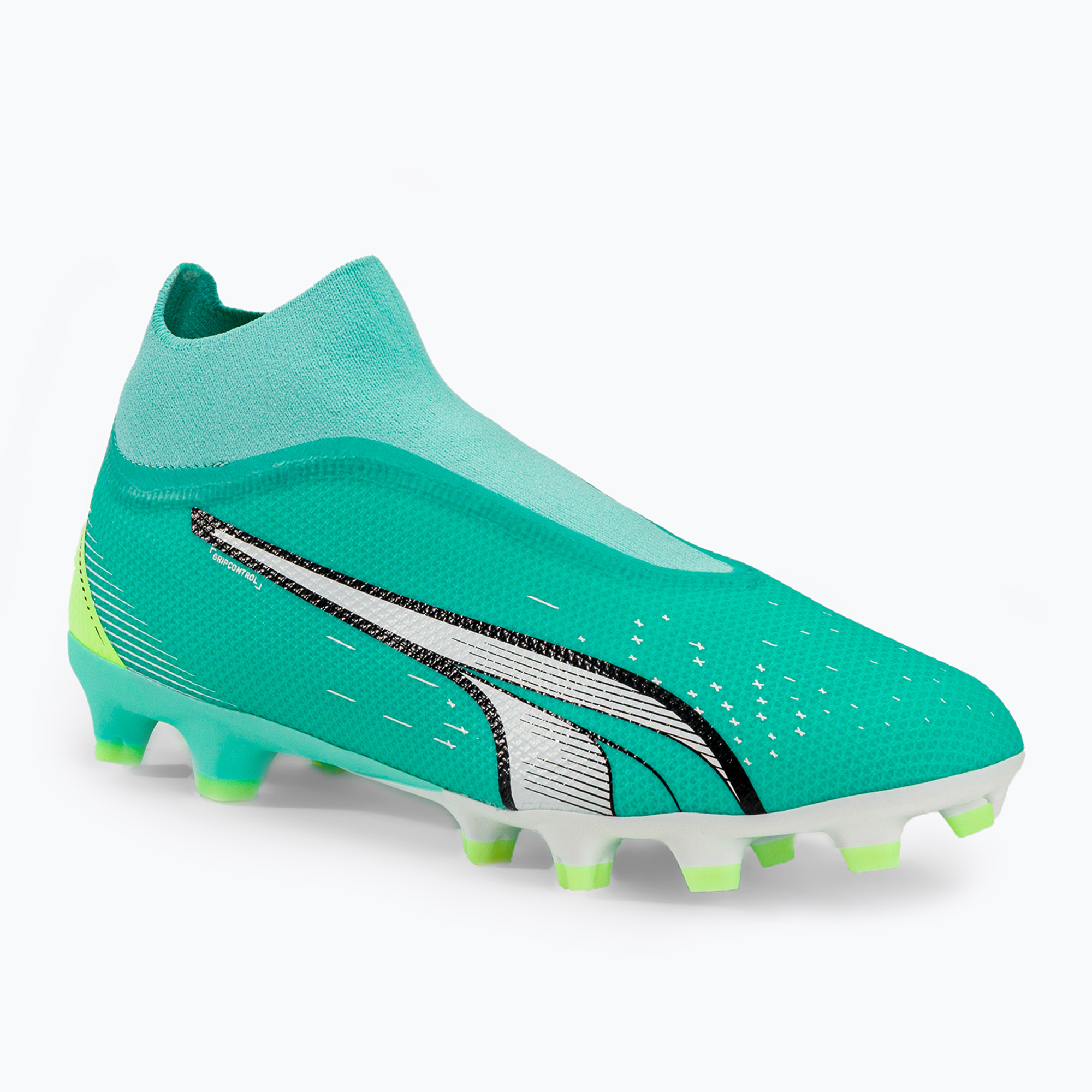 Buty piłkarskie męskie PUMA Ultra Match+ LL FG/AG electric peppermint/puma white/fast yellow 