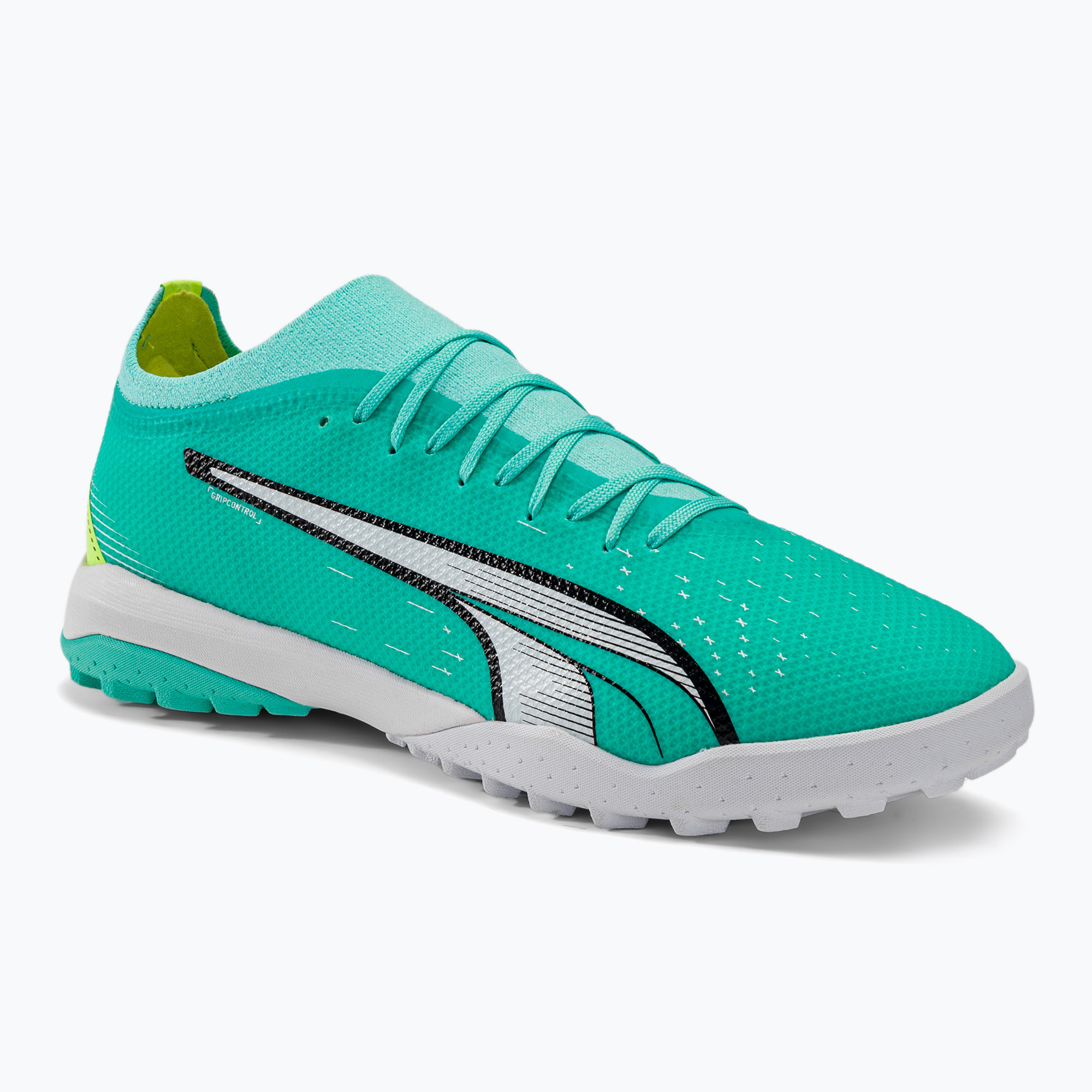 Buty piłkarskie męskie PUMA Ultra Match TT electric peppermint/puma white/fast yellow 