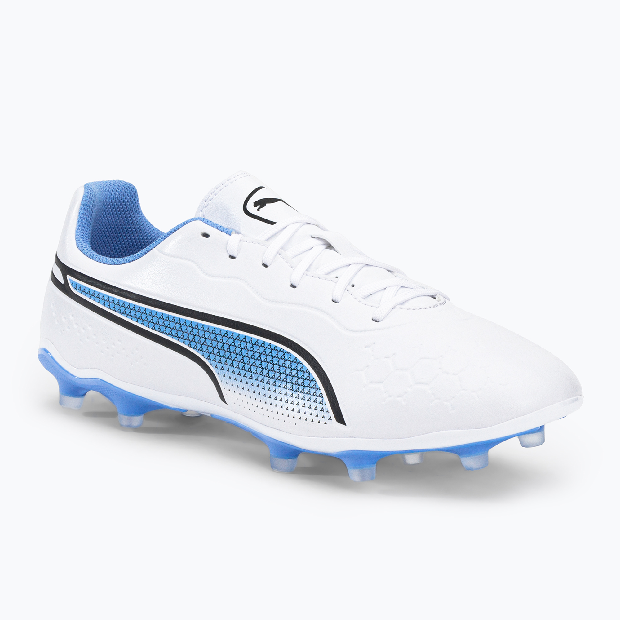 Buty piłkarskie męskie PUMA King Match FG/AG puma white/black/blue glimmer/ultra orange 