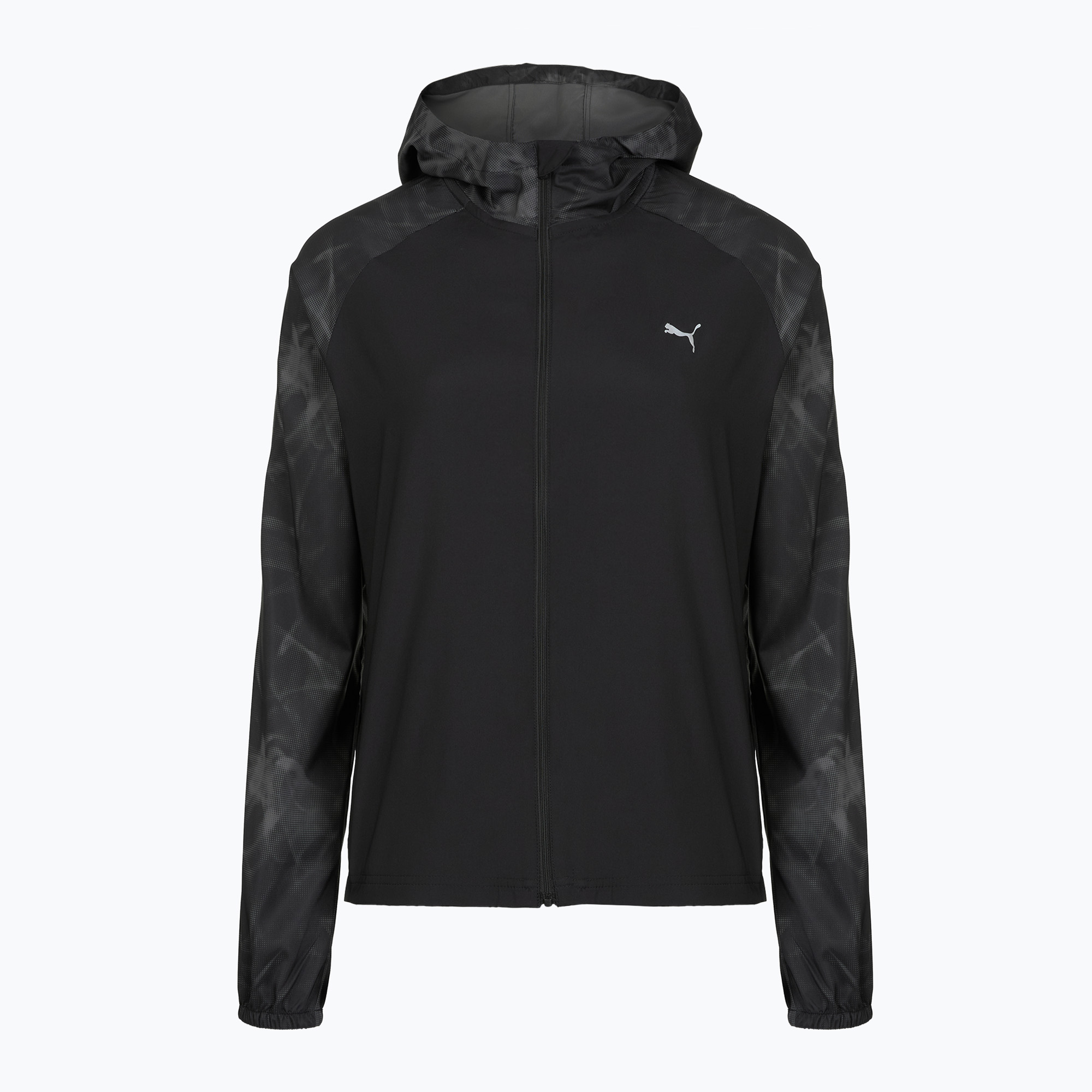 Kurtka do biegania damska PUMA Run AOP Favorite Woven black/grey