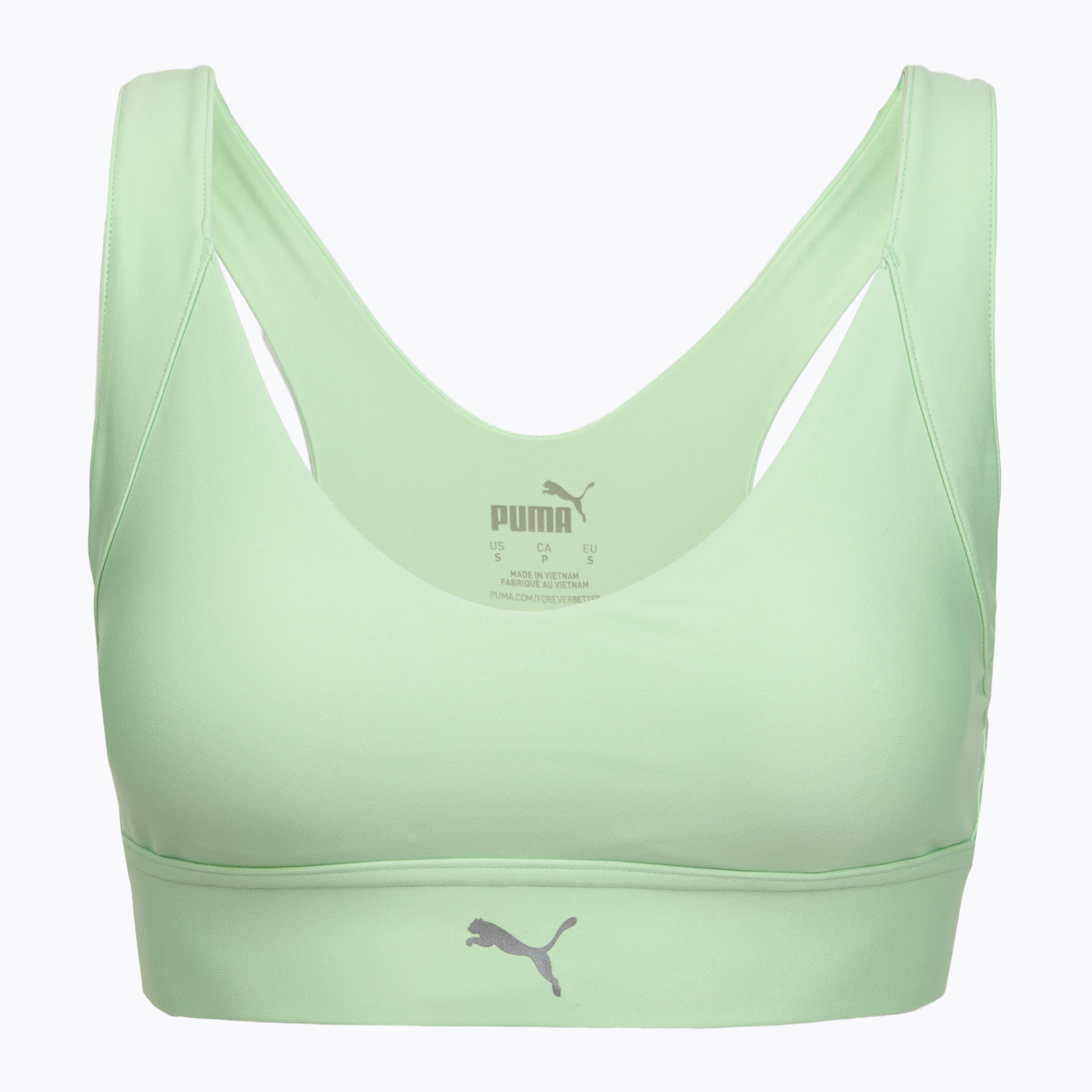 Biustonosz do biegania PUMA High Impact Ultraform Running Bra green/silver