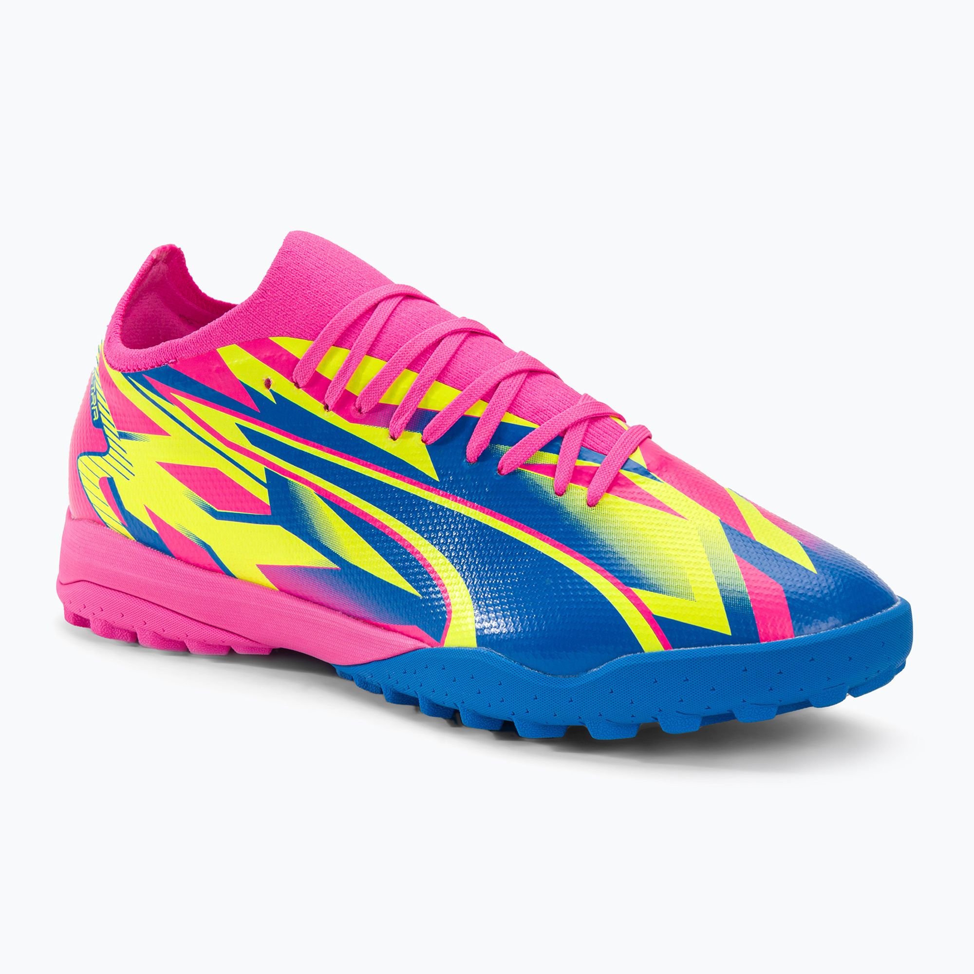 Buty piłkarskie męskie PUMA Ultra Match Energy TT luminous pink/yellow alert/ultra blue 