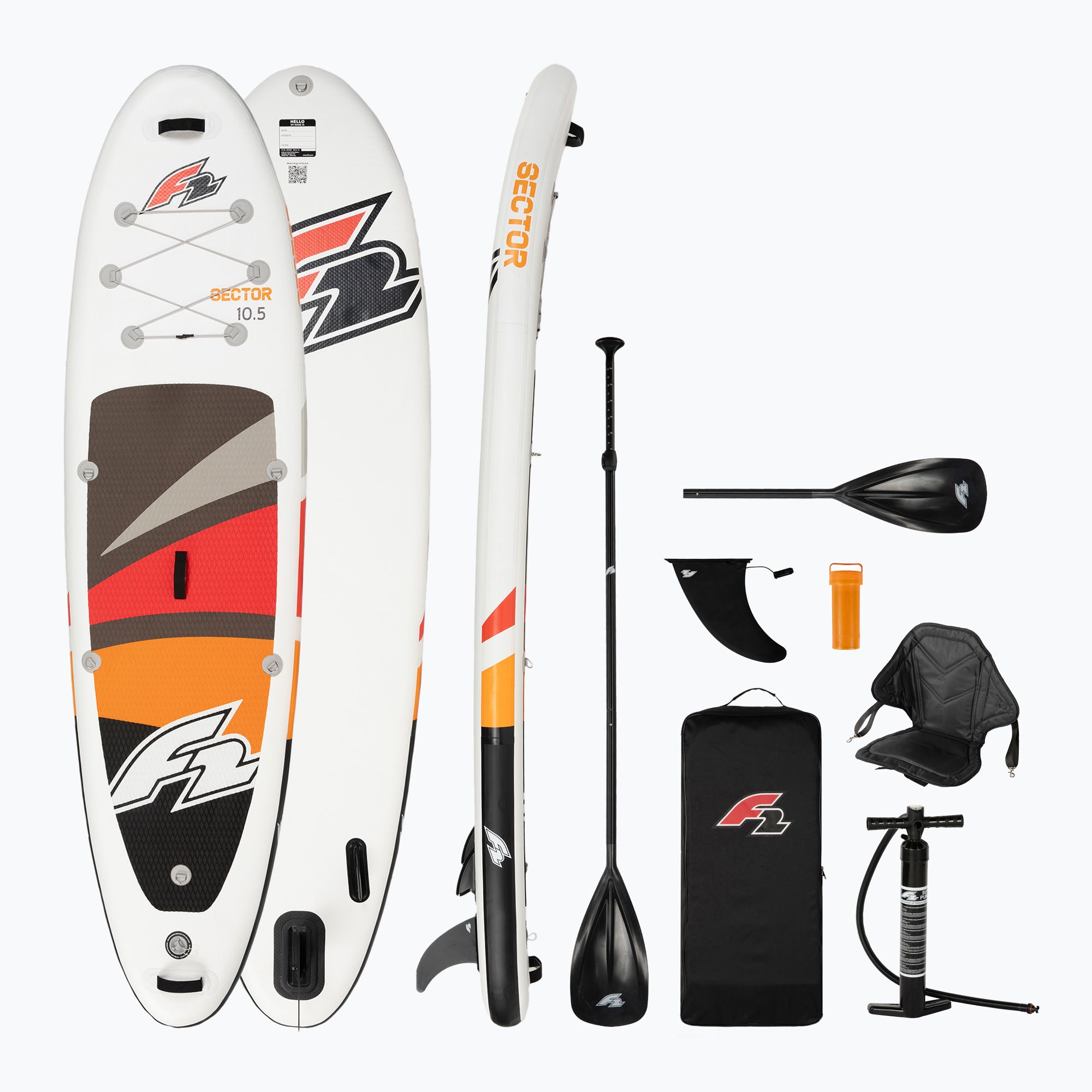 Deska SUP F2 Sector Combo 10'5'' red/orange 