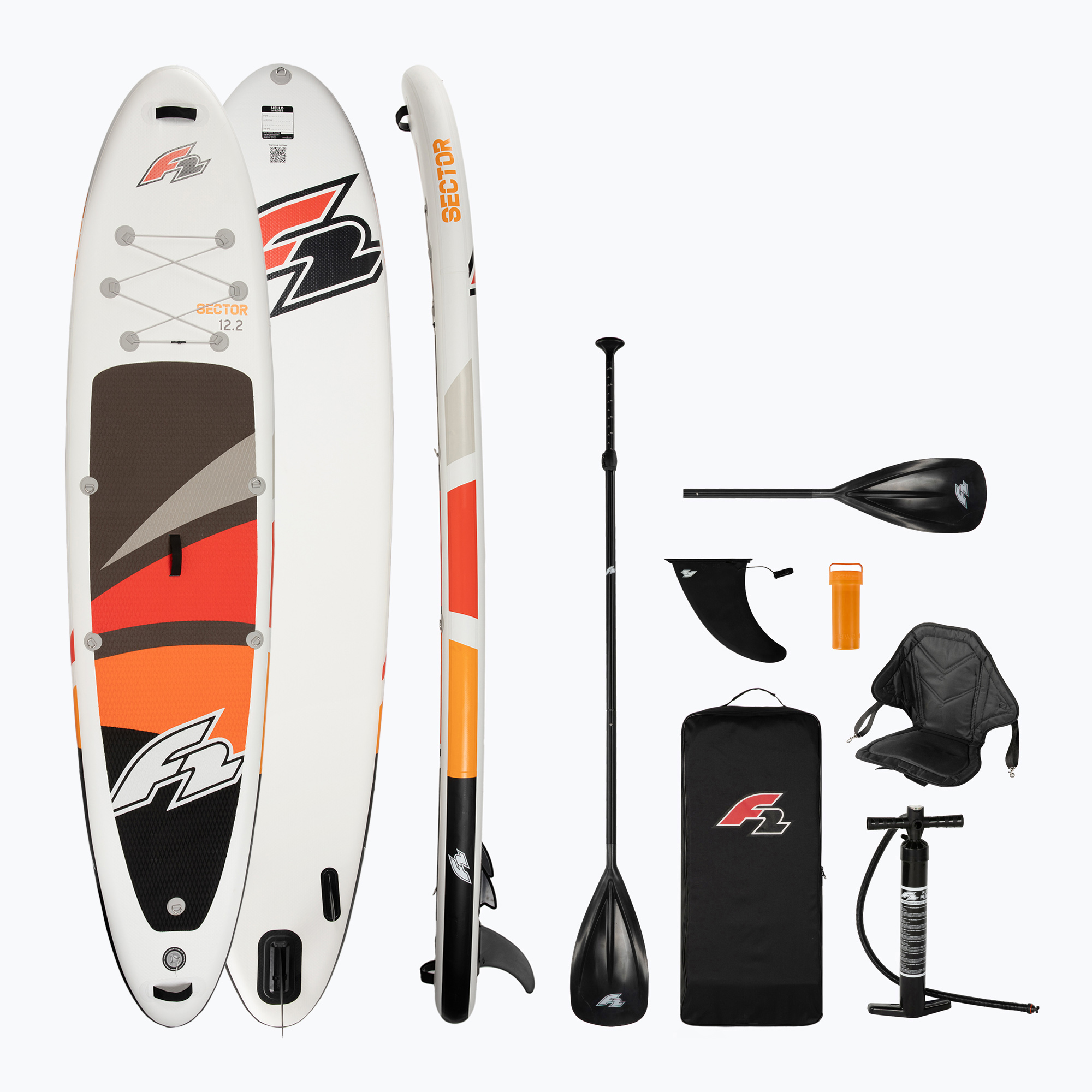 Deska SUP F2 Sector Combo 12'2'' red/orange 